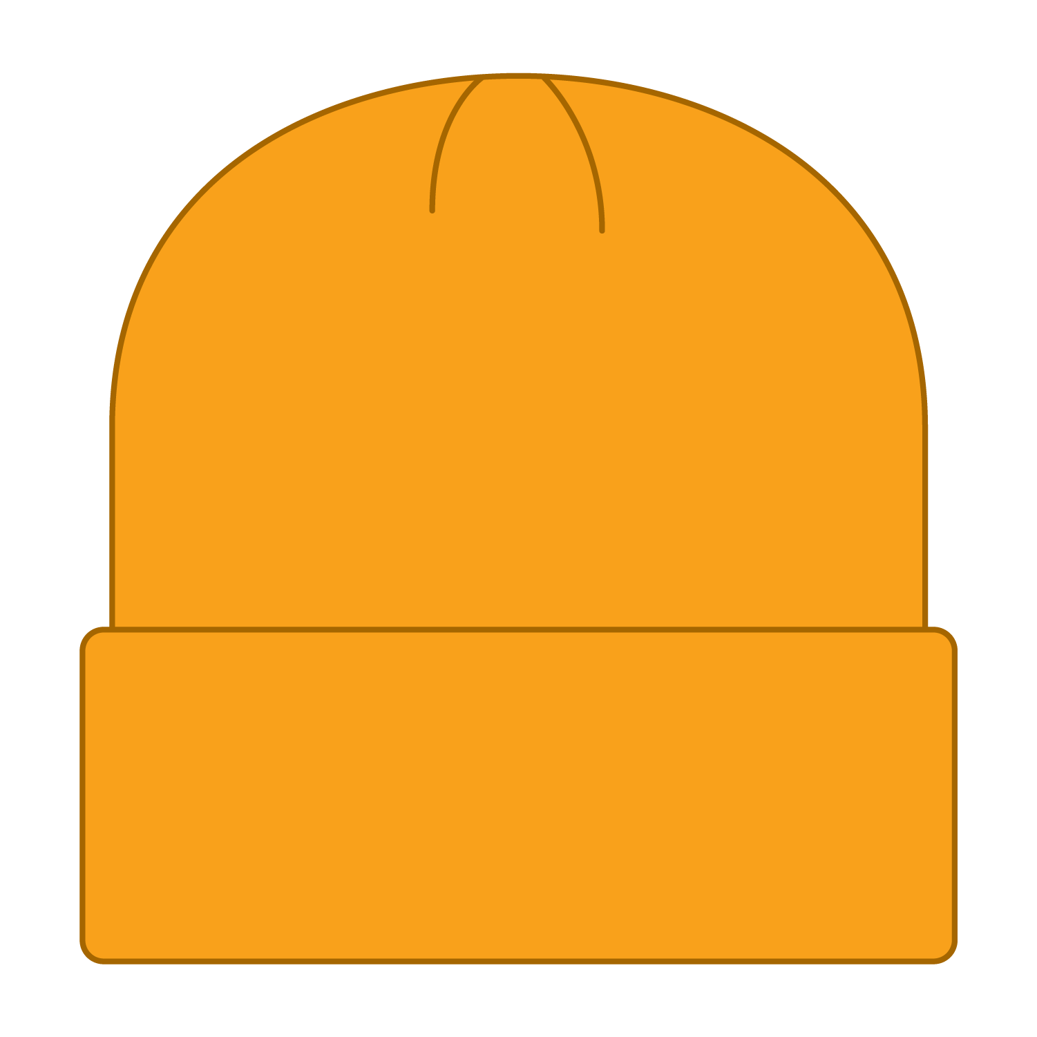 Front View of 006 - Gold OTTO CAP 12" Classic Knit Beanie w/ Cuff