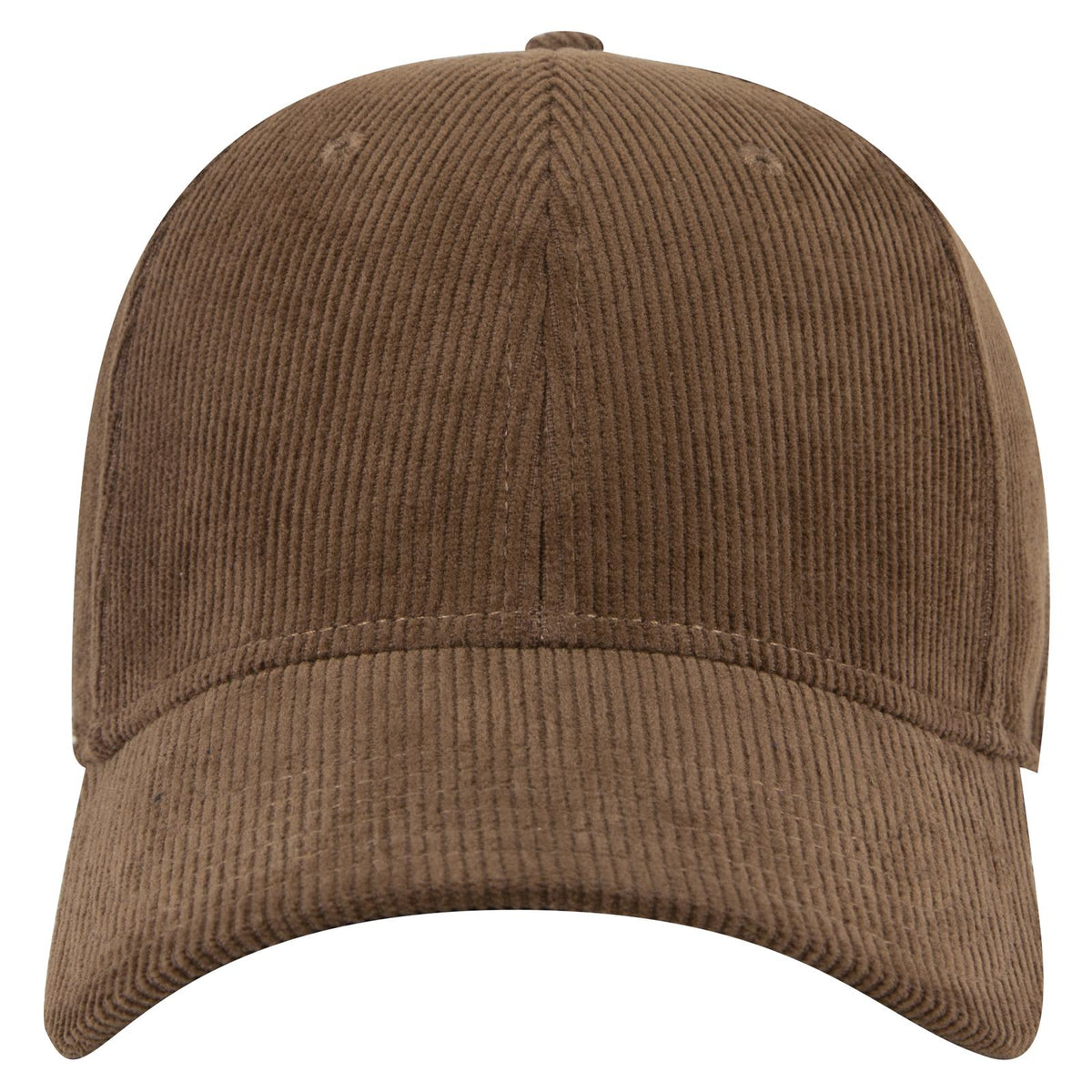 Front View of 007B - Brown OTTO CAP 6 Panel Low Profile Baseball Cap