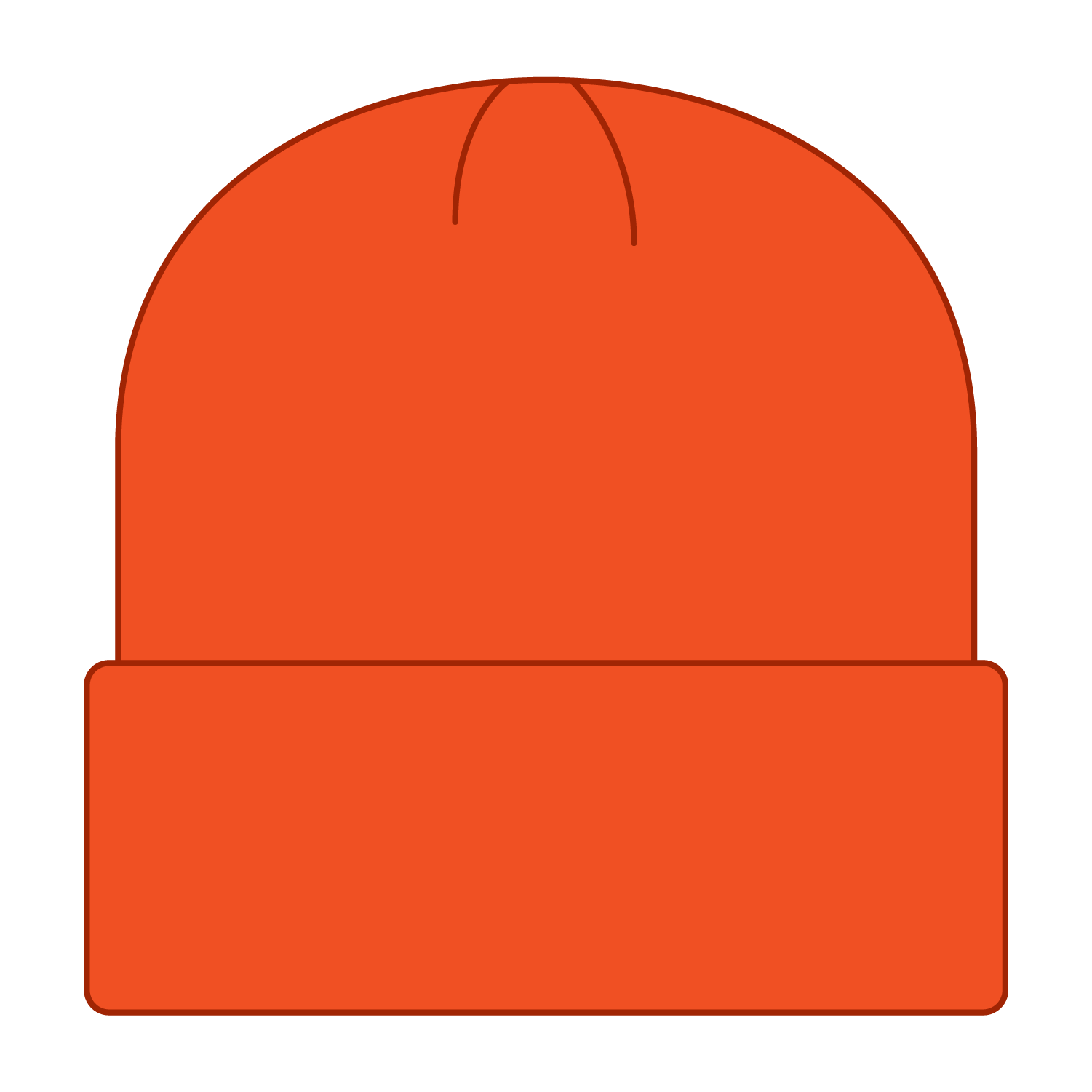 Front View of 009 - N. Orange OTTO CAP 12" Classic Knit Beanie w/ Cuff