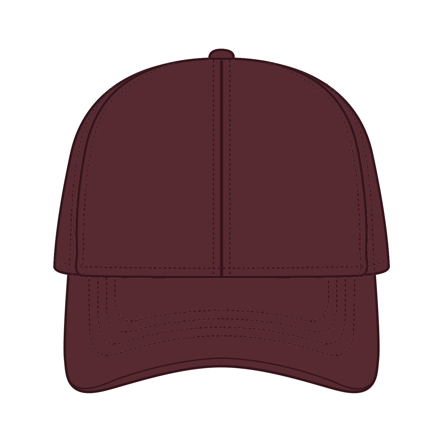 Front View of 010 - Maroon OTTO CAP 4 Panel Ponytail Cap