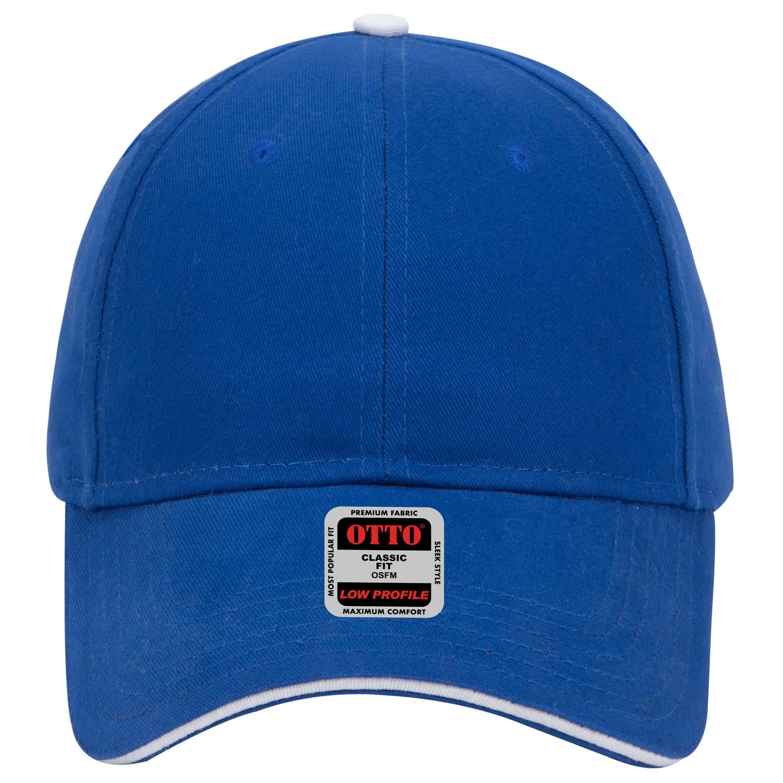 Right View of 010116 - Ryl/Ryl/Wht OTTO CAP 6 Panel Low Profile Baseball Cap