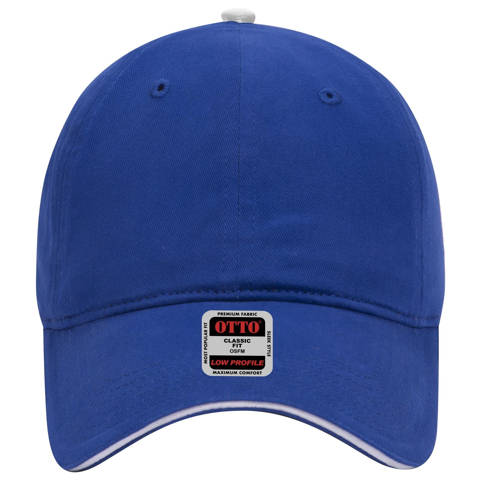 Right View of 010116 - Ryl/Ryl/Wht OTTO CAP 6 Panel Low Profile Baseball Cap