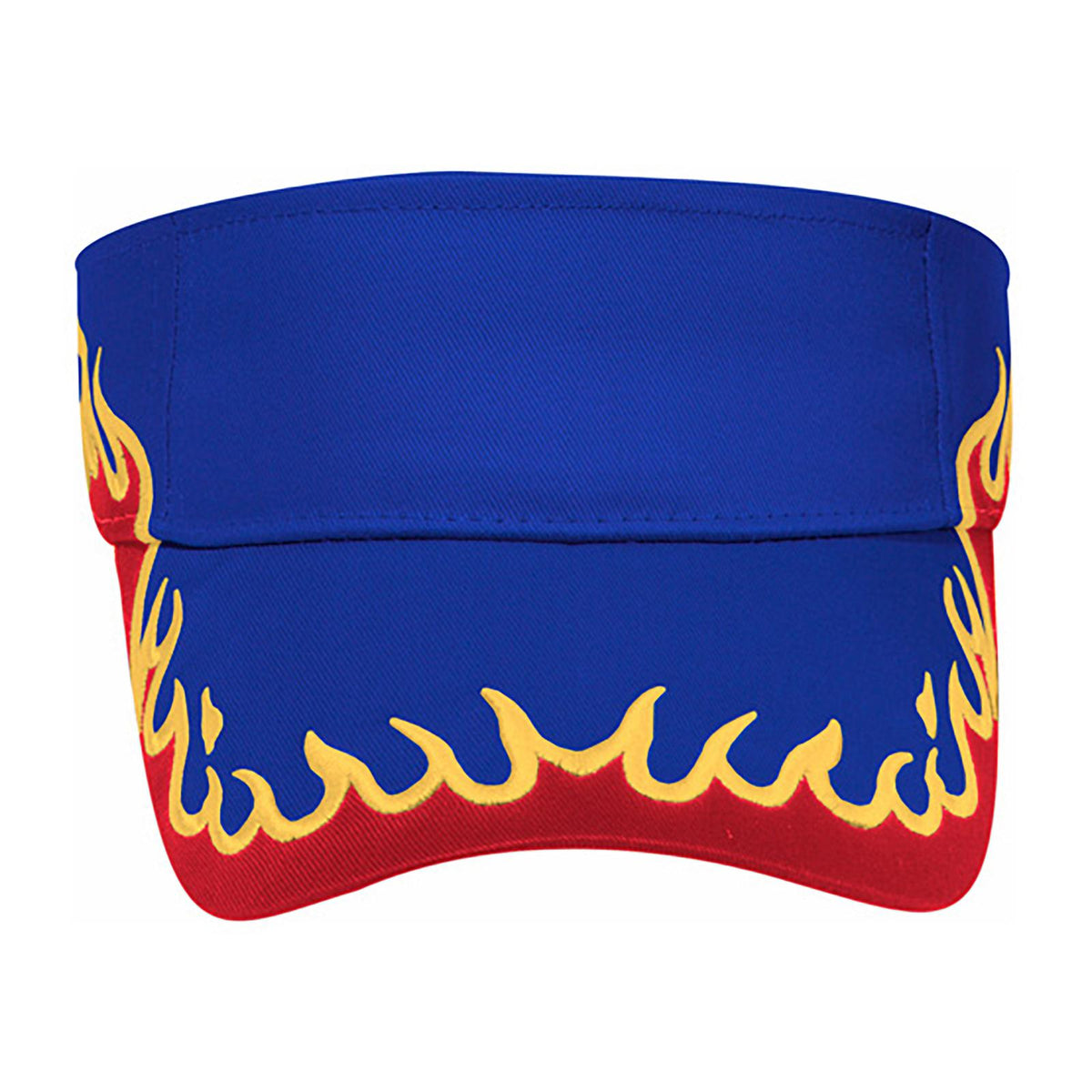 Front View of 010206 - Ryl/Red/Gld OTTO CAP Sun Visor