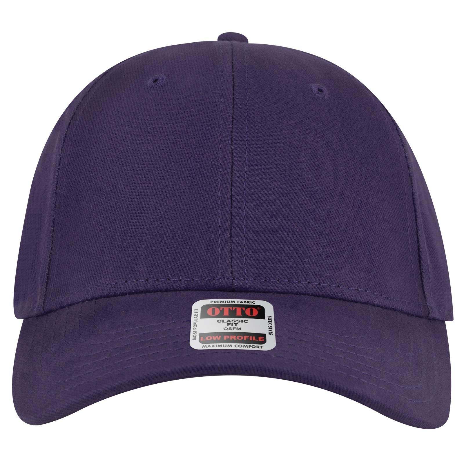 Right View of 011 - Purple OTTO CAP 6 Panel Low Profile Baseball Cap