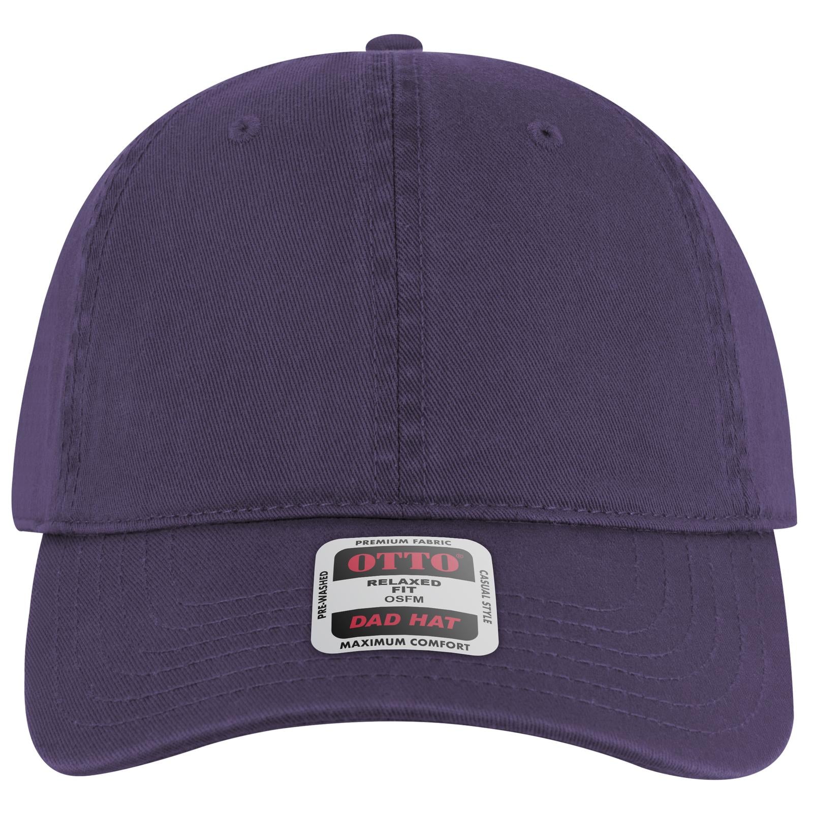 Right View of 011 - Purple OTTO CAP 6 Panel Low Profile Dad Hat