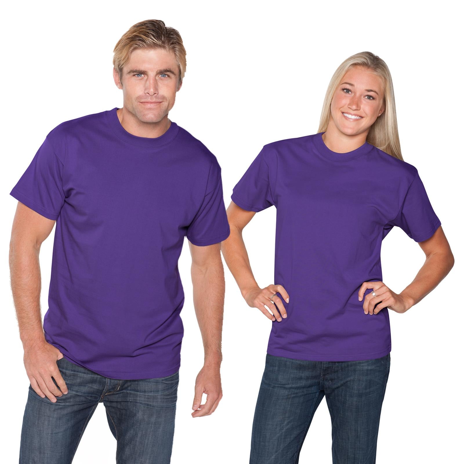 Front View of 011 - Purple OTTO Unisex Heavyweight Comfy Tee T-Shirt