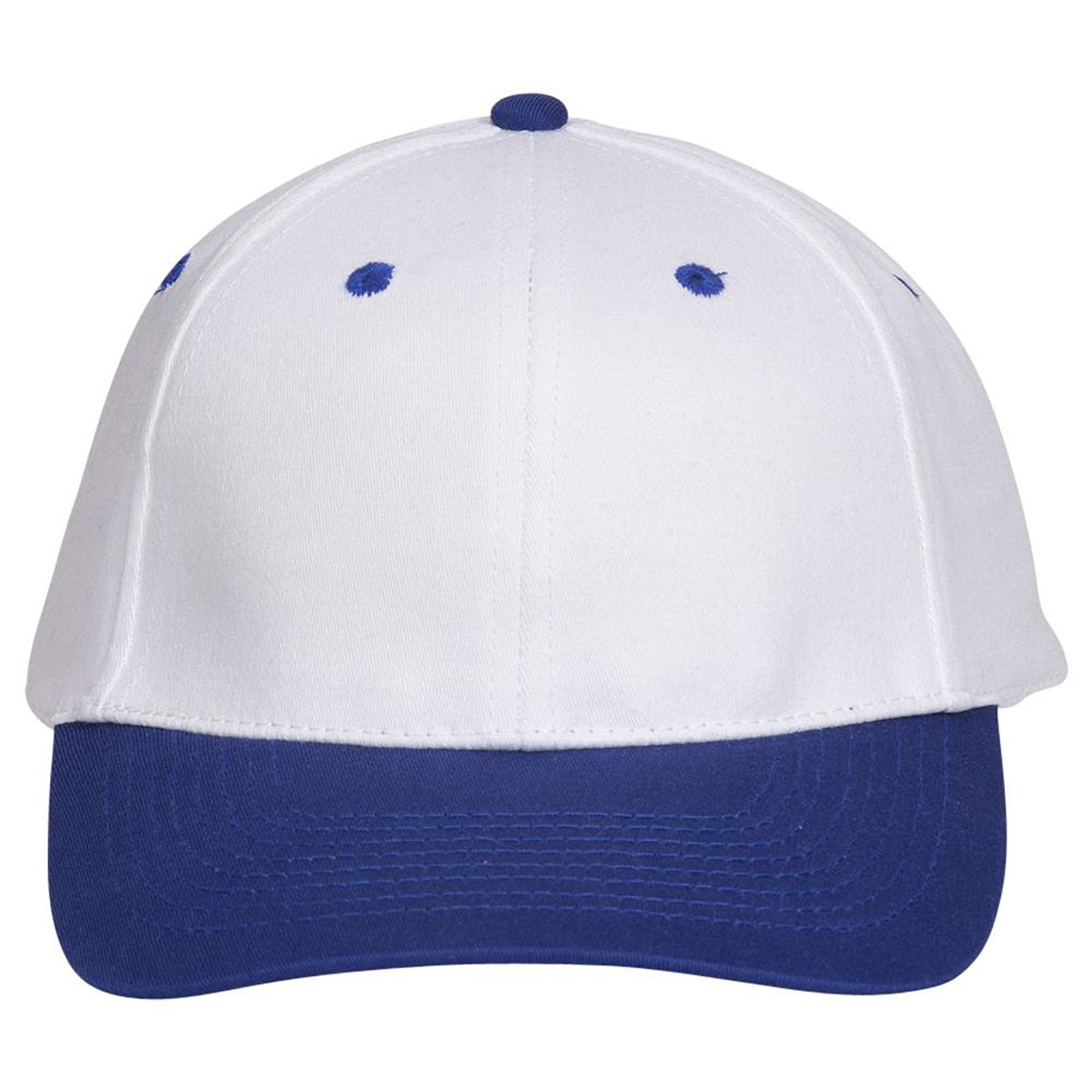 Front View of 0116 - Ryl/Wht OTTO CAP "OTTO FLEX" Fitted 6 Panel Low Profile Baseball Cap