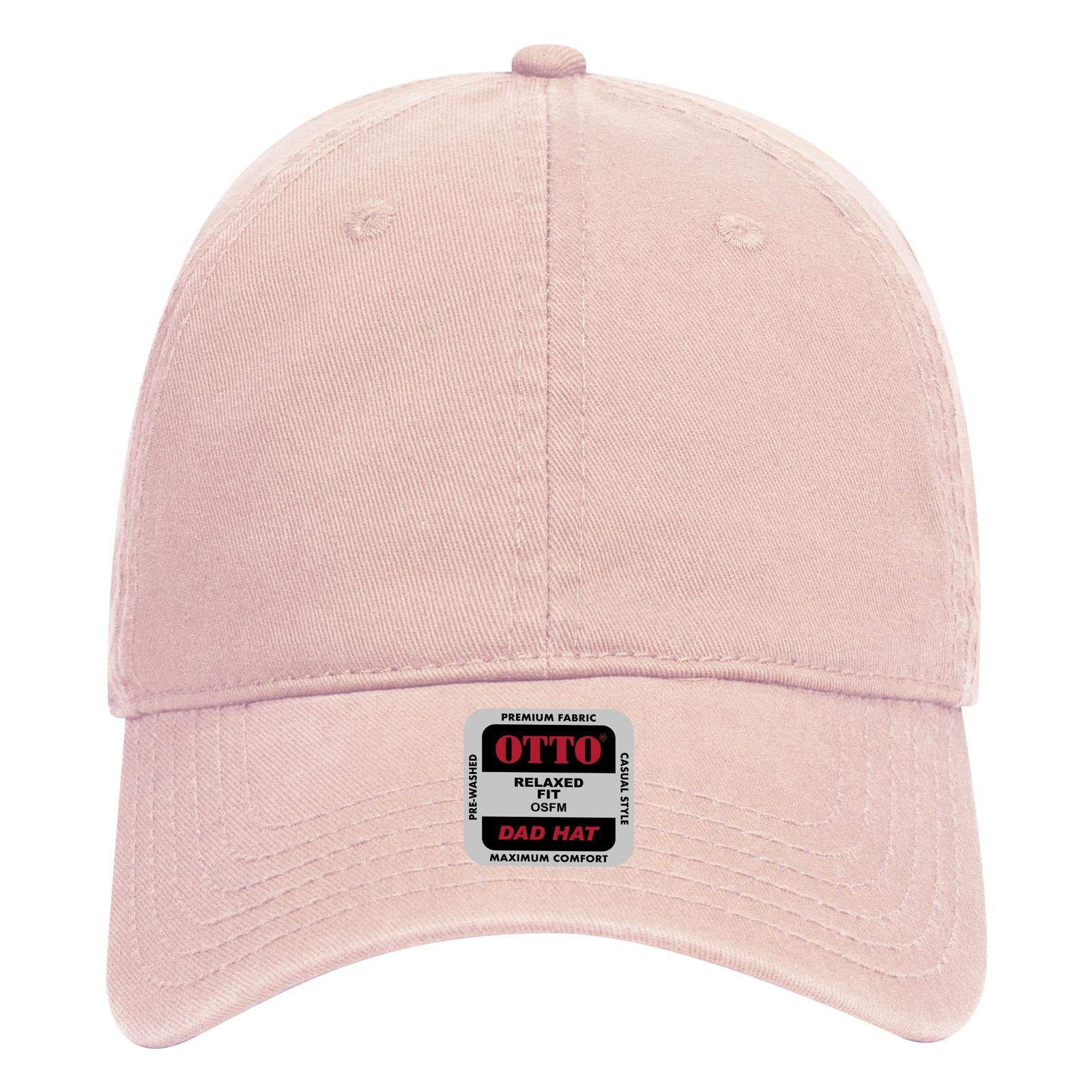 Right View of 012 - Soft Pink OTTO CAP 6 Panel Low Profile Dad Hat