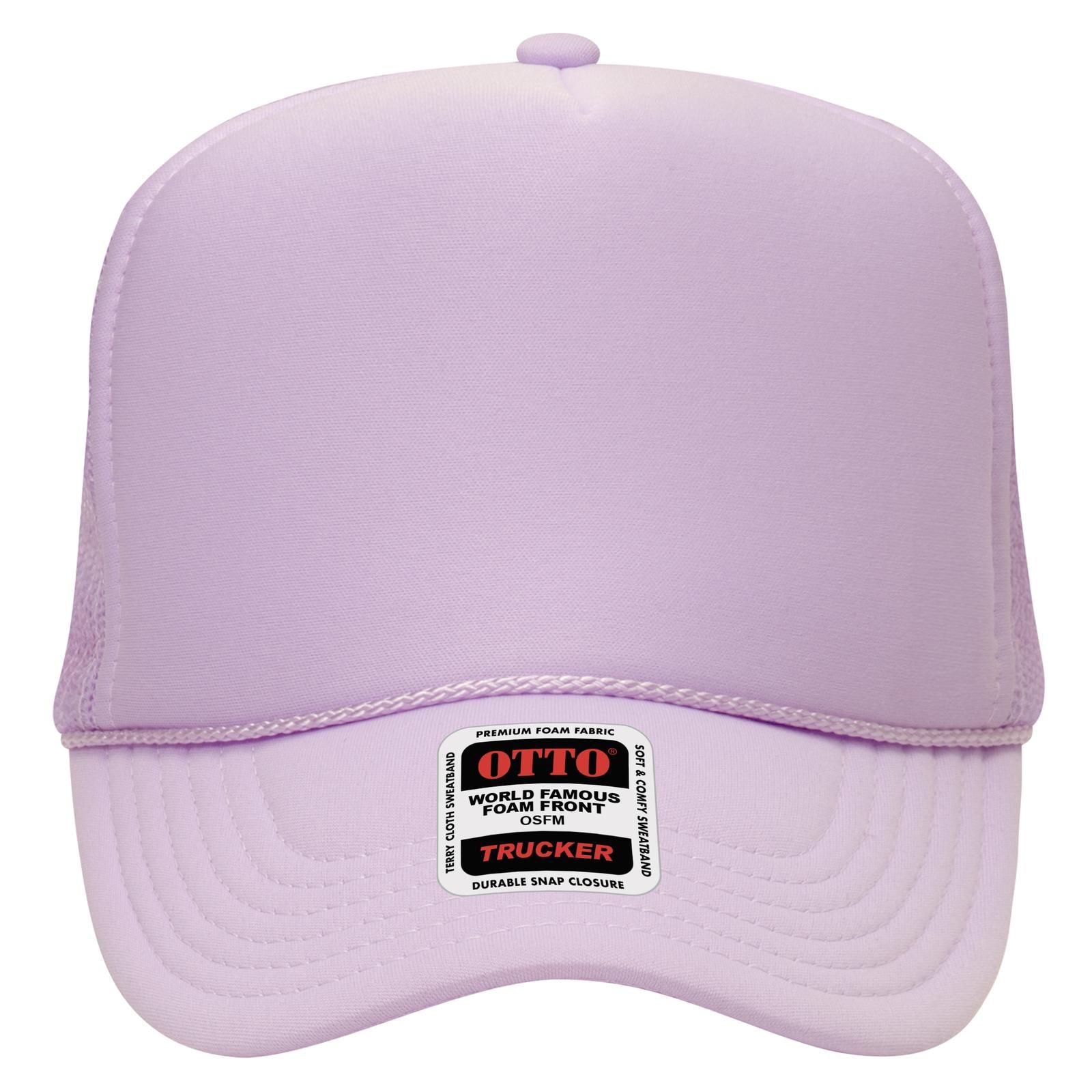 Right View of 013 - Lavender OTTO CAP 5 Panel High Crown Mesh Back Trucker Hat