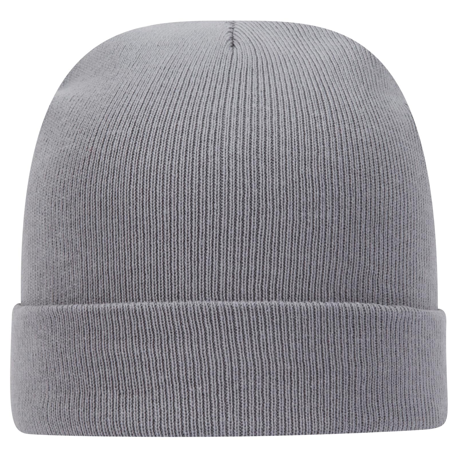 Front View of 014 - Gray OTTO CAP 12" Classic Knit Beanie w/ Cuff