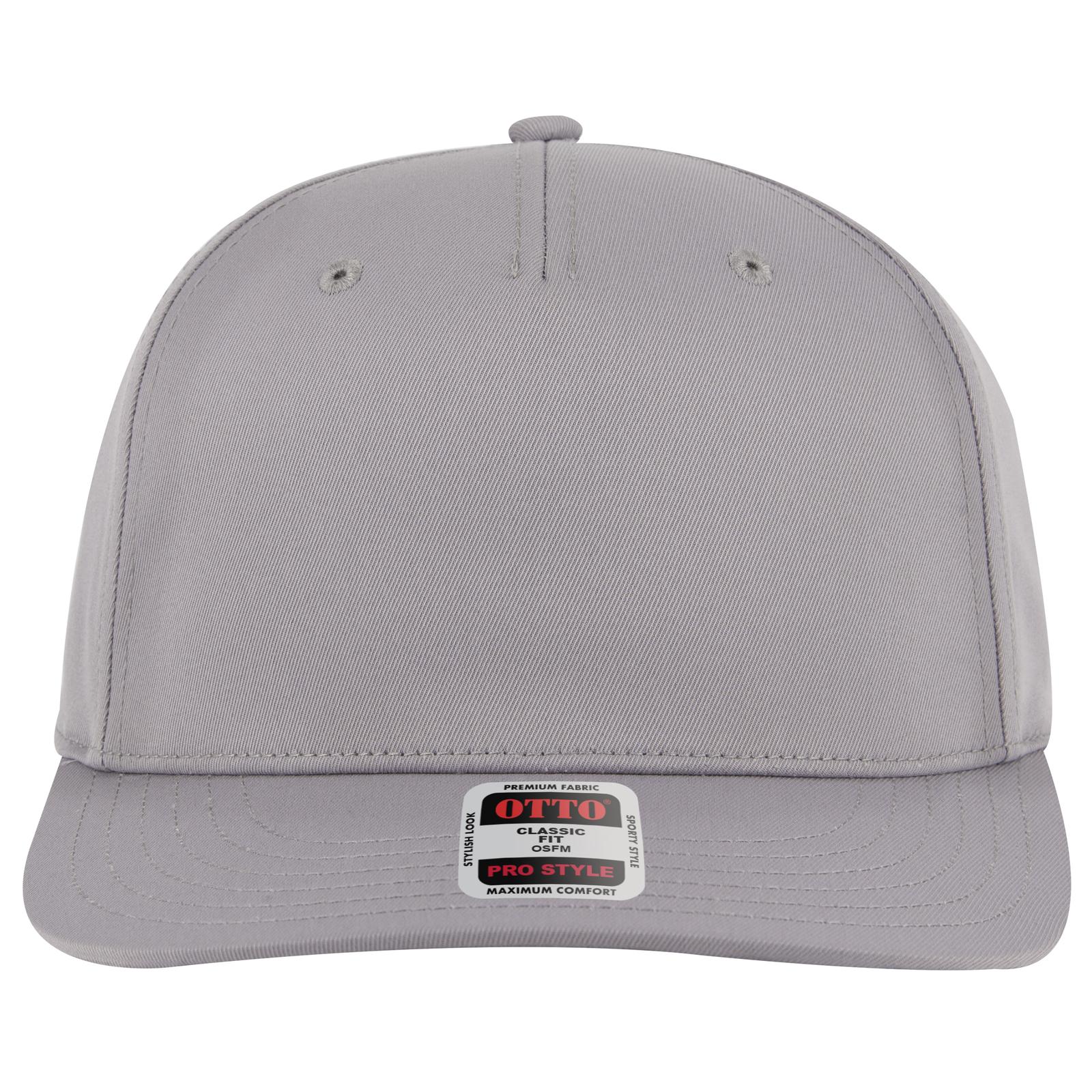 Right View of 014 - Gray OTTO CAP 5 Panel Pro Style Baseball Cap