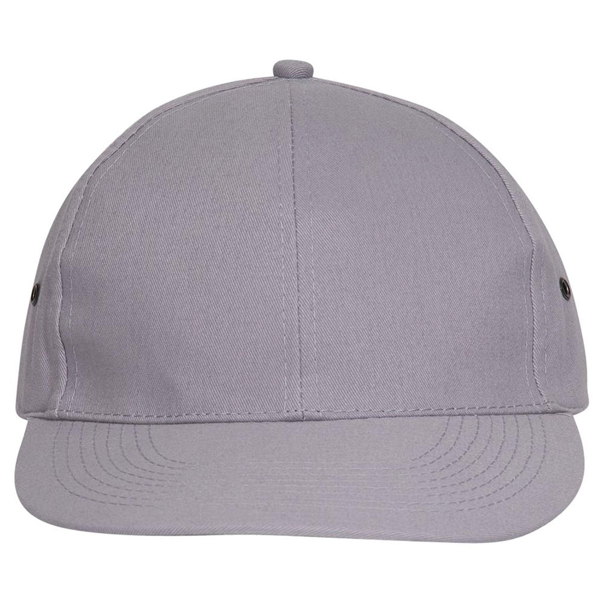 Front View of 014 - Gray OTTO CAP 6 Panel Low Profile Baseball Cap