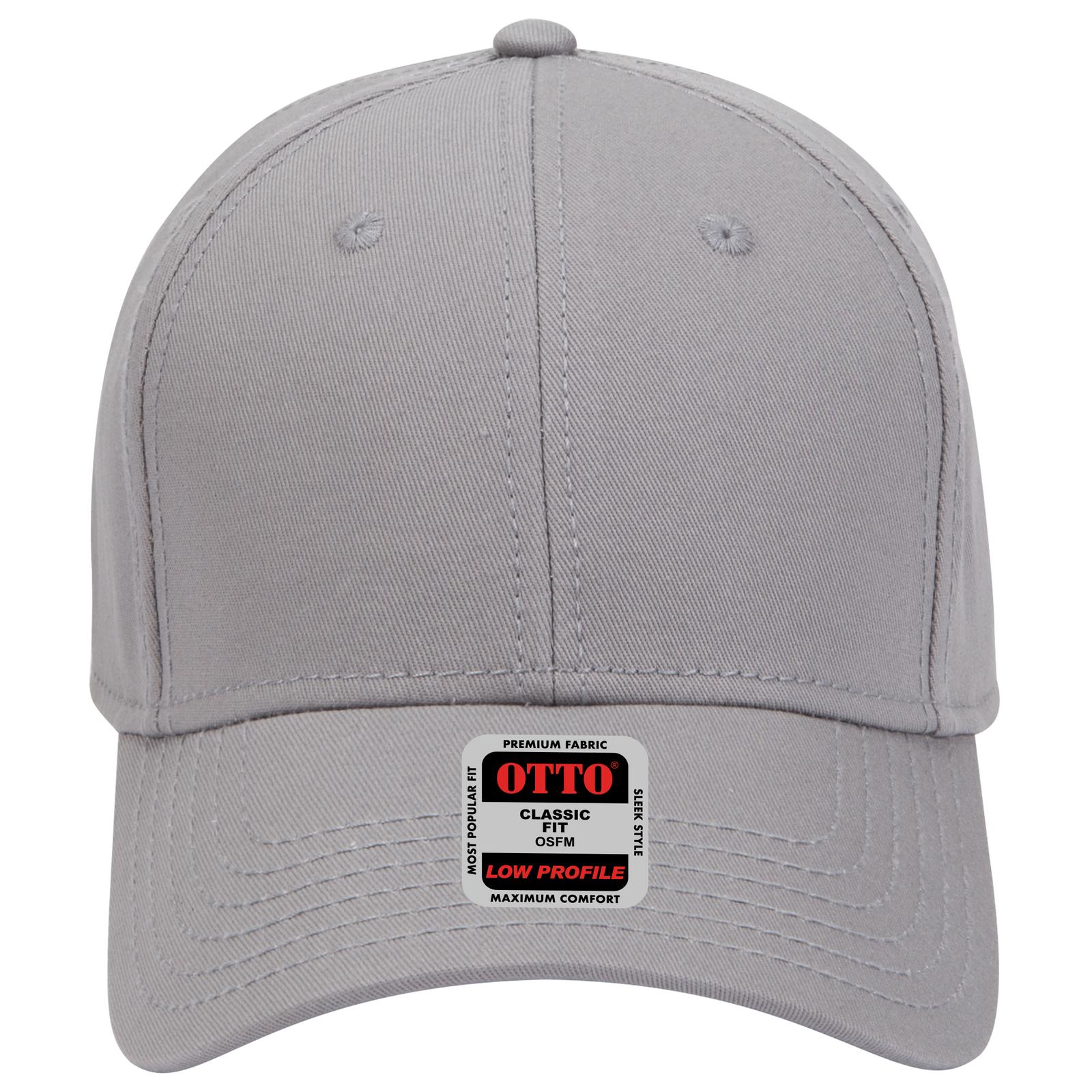 Right View of 014 - Gray OTTO CAP 6 Panel Low Profile Baseball Cap