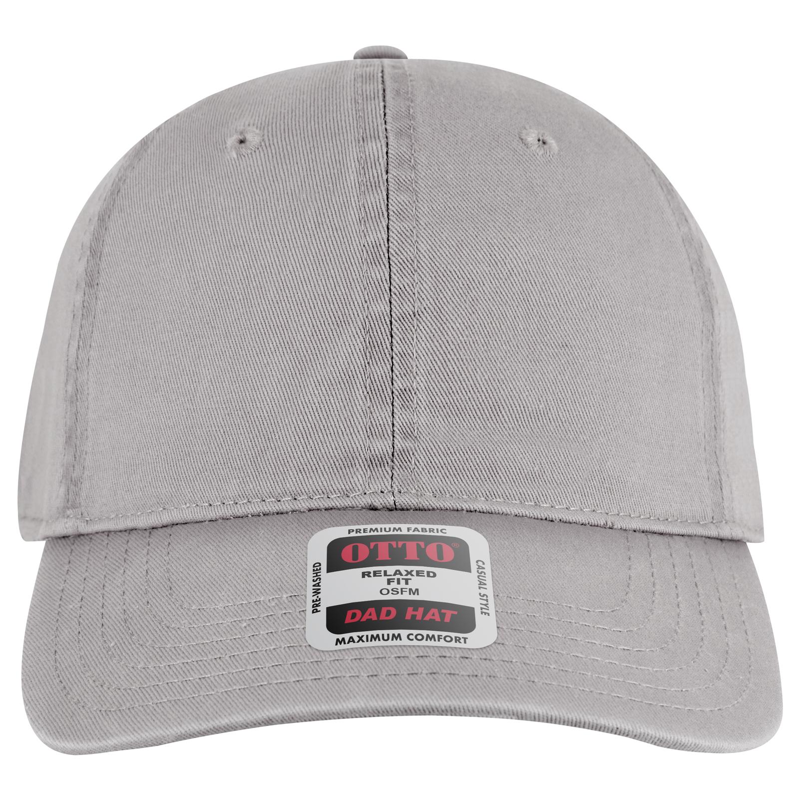 Right View of 014 - Gray OTTO CAP 6 Panel Low Profile Dad Hat