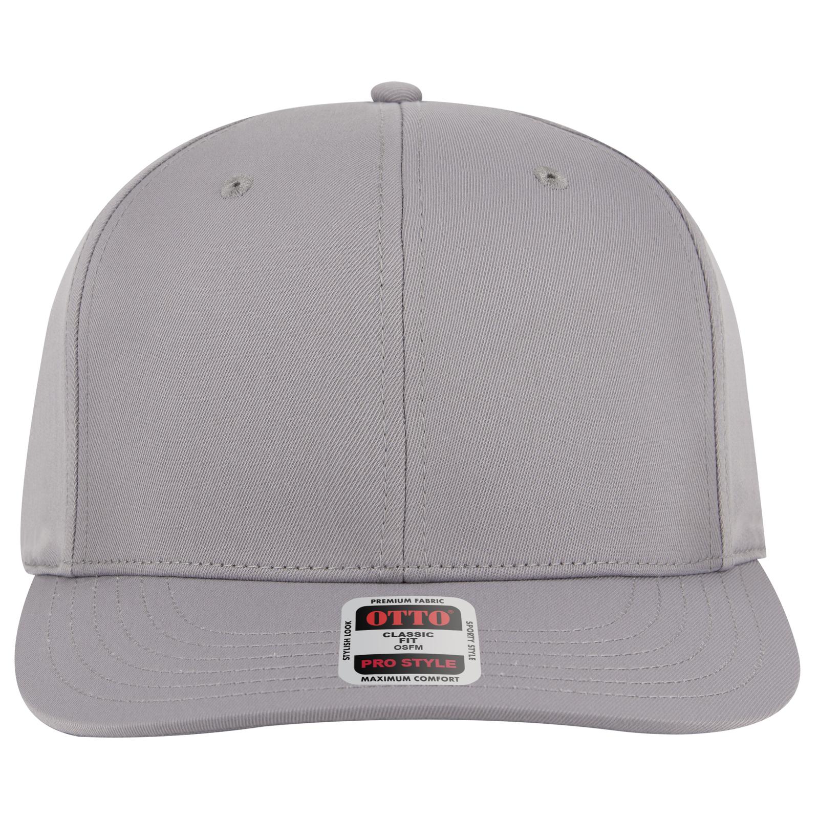 Right View of 014 - Gray OTTO CAP 6 Panel Pro Style Baseball Cap