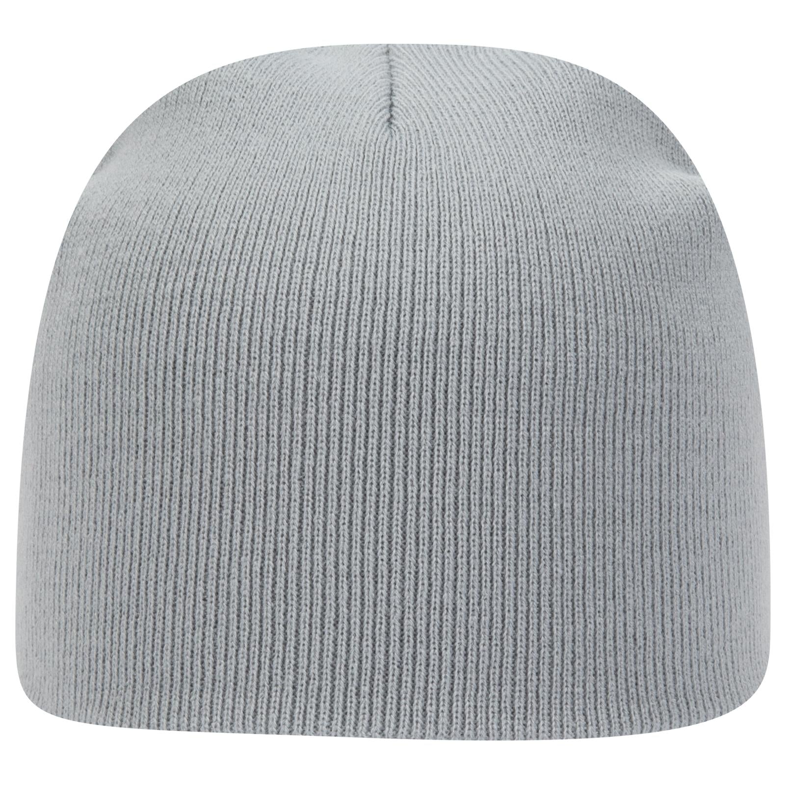 Front View of 014 - Gray OTTO CAP 8" Classic Knit Beanie