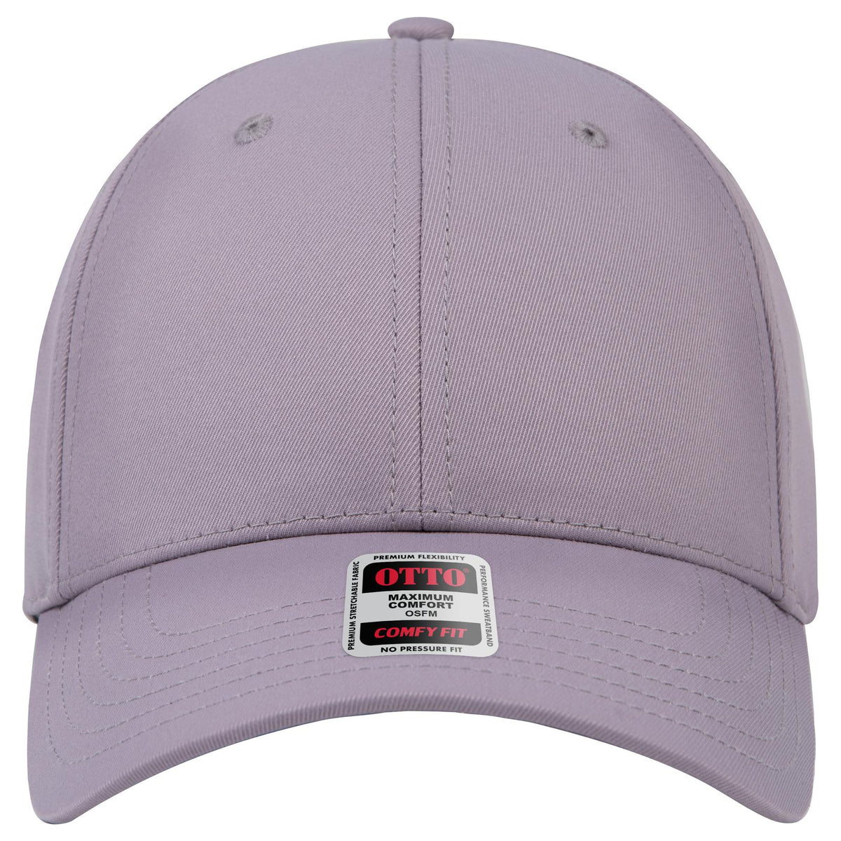Front View of 014 - Gray OTTO CAP "OTTO COMFY FIT" 6 Panel Low Profile Baseball Cap