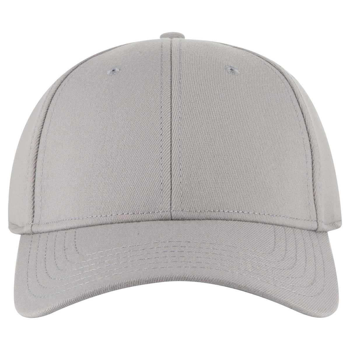 Front View of 014 - Gray OTTO CAP "OTTO FLEX" Fitted 6 Panel Low Profile Baseball Cap