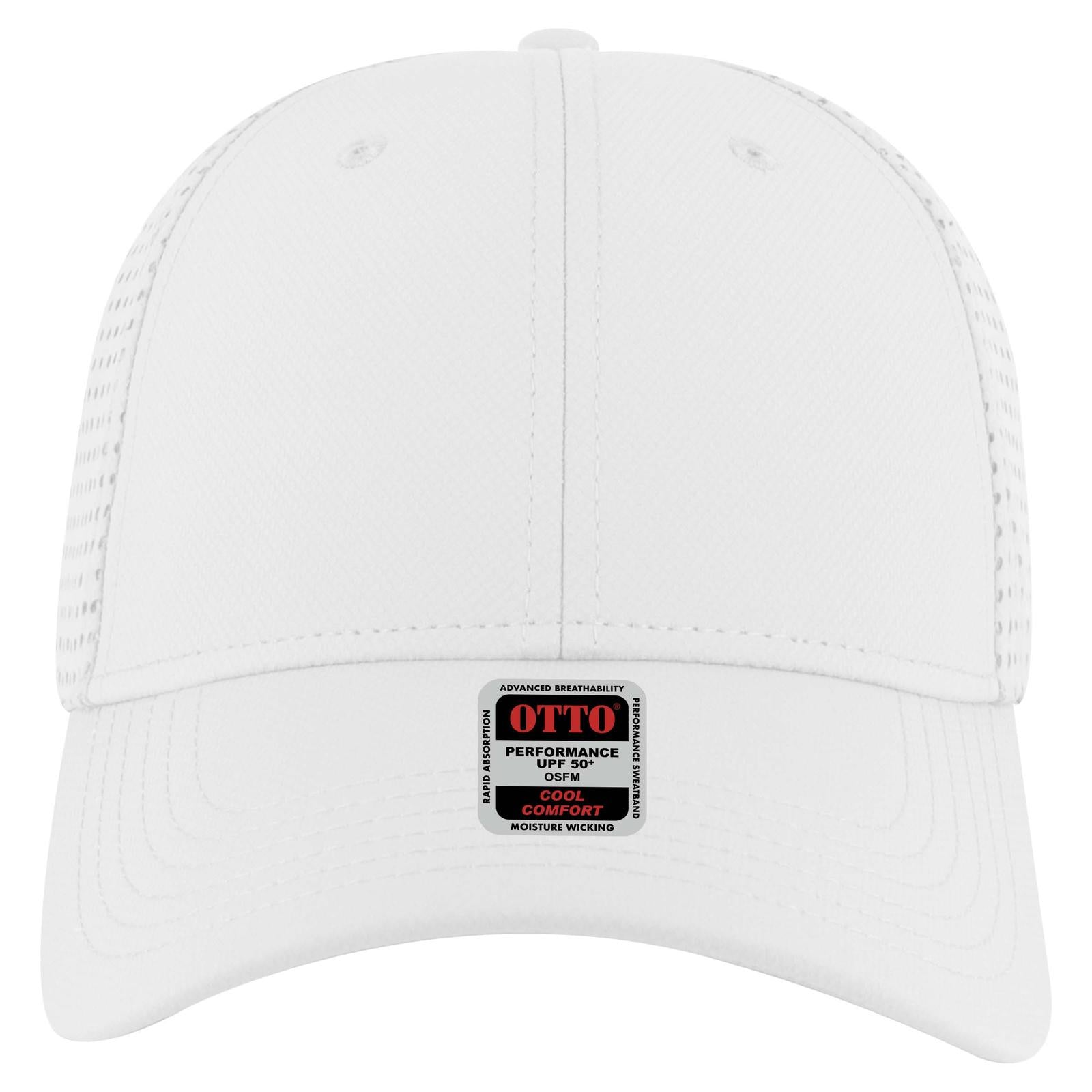 Right View of 016 - White OTTO CAP 6 Panel Low Profile Baseball Cap