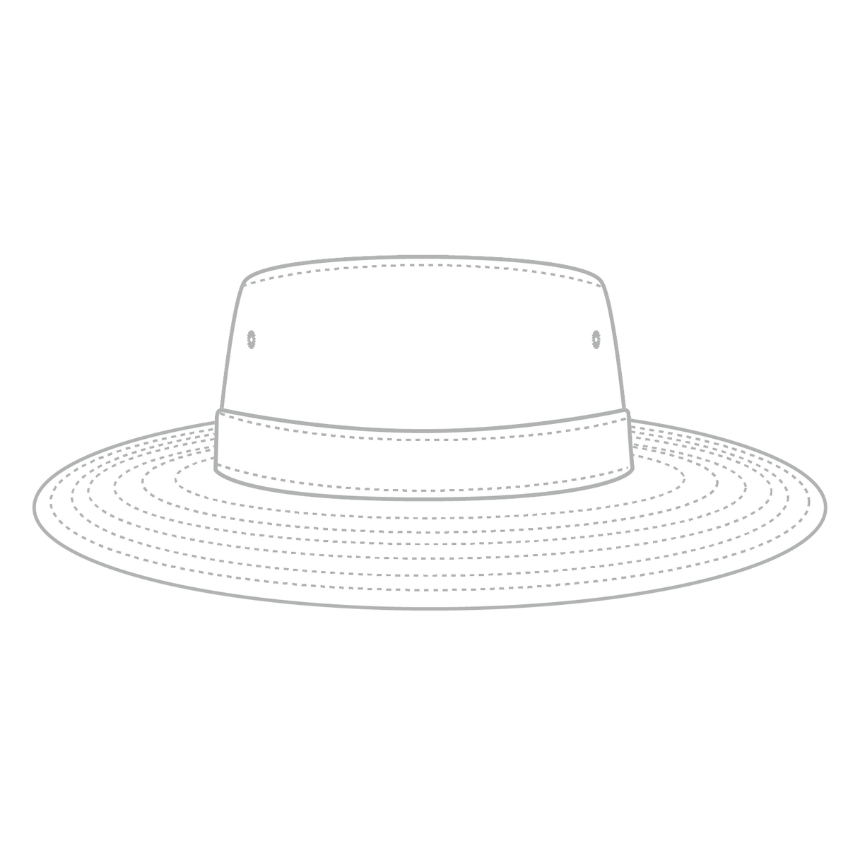 Front View of 016 - White OTTO CAP Boonie Hat