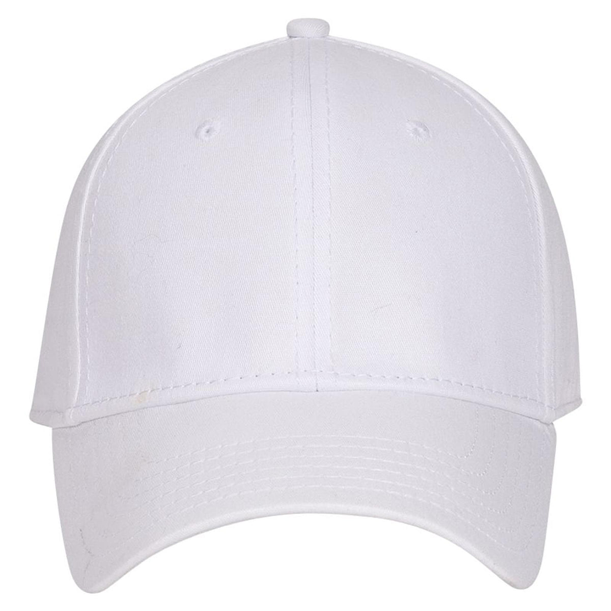 Front View of 016 - White OTTO CAP "OTTO A-FLEX" Fitted 6 Panel Low Profile Baseball Cap