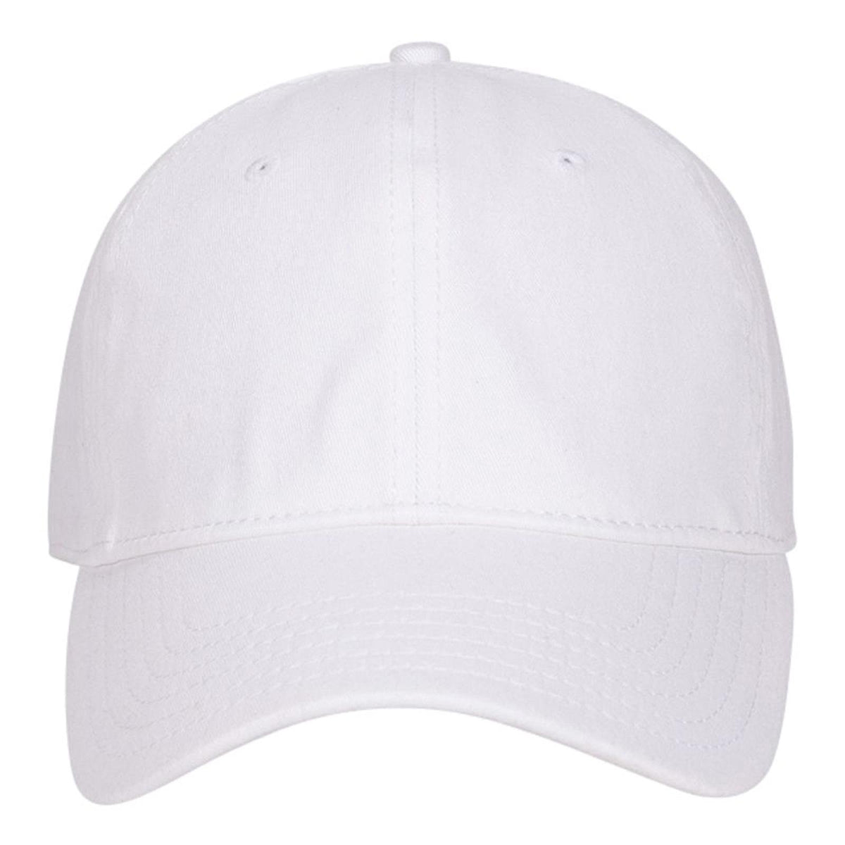 Front View of 016 - White OTTO CAP "OTTO A-FLEX" Fitted 6 Panel Low Profile Baseball Cap