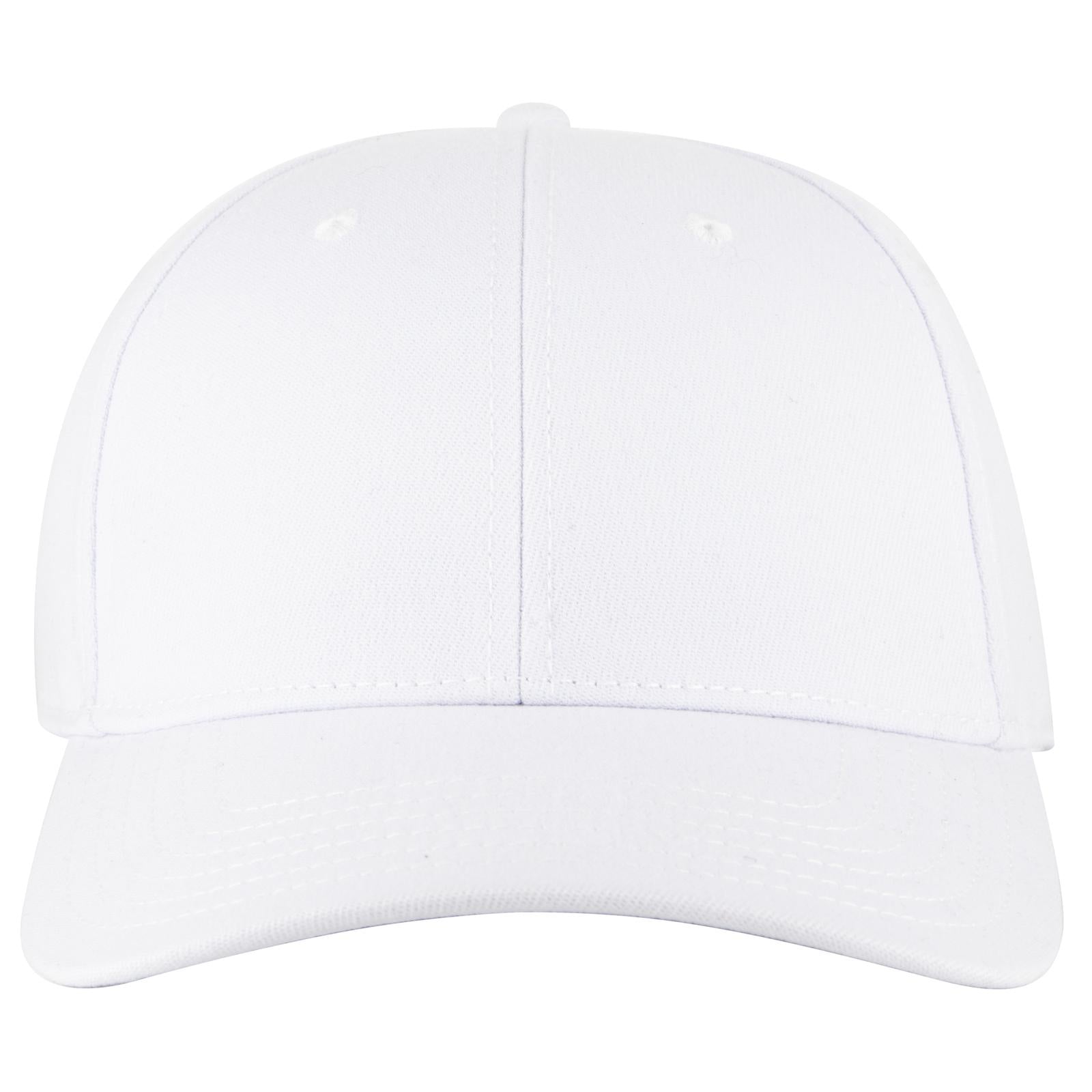Right View of 016 - White OTTO CAP "OTTO COMFY FIT" 6 Panel Low Profile Baseball Cap