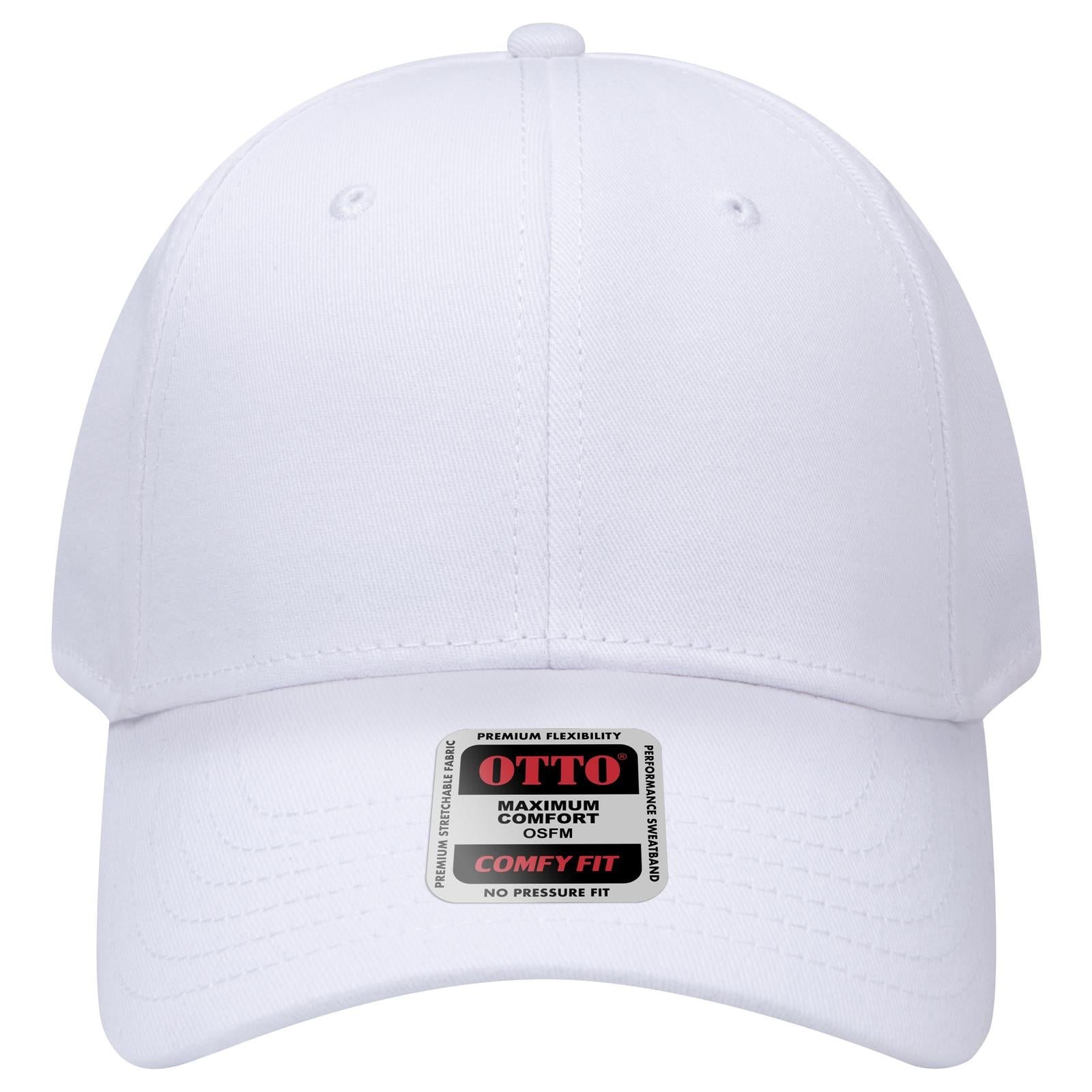Right View of 016 - White OTTO CAP "OTTO COMFY FIT" 6 Panel Low Profile Baseball Cap