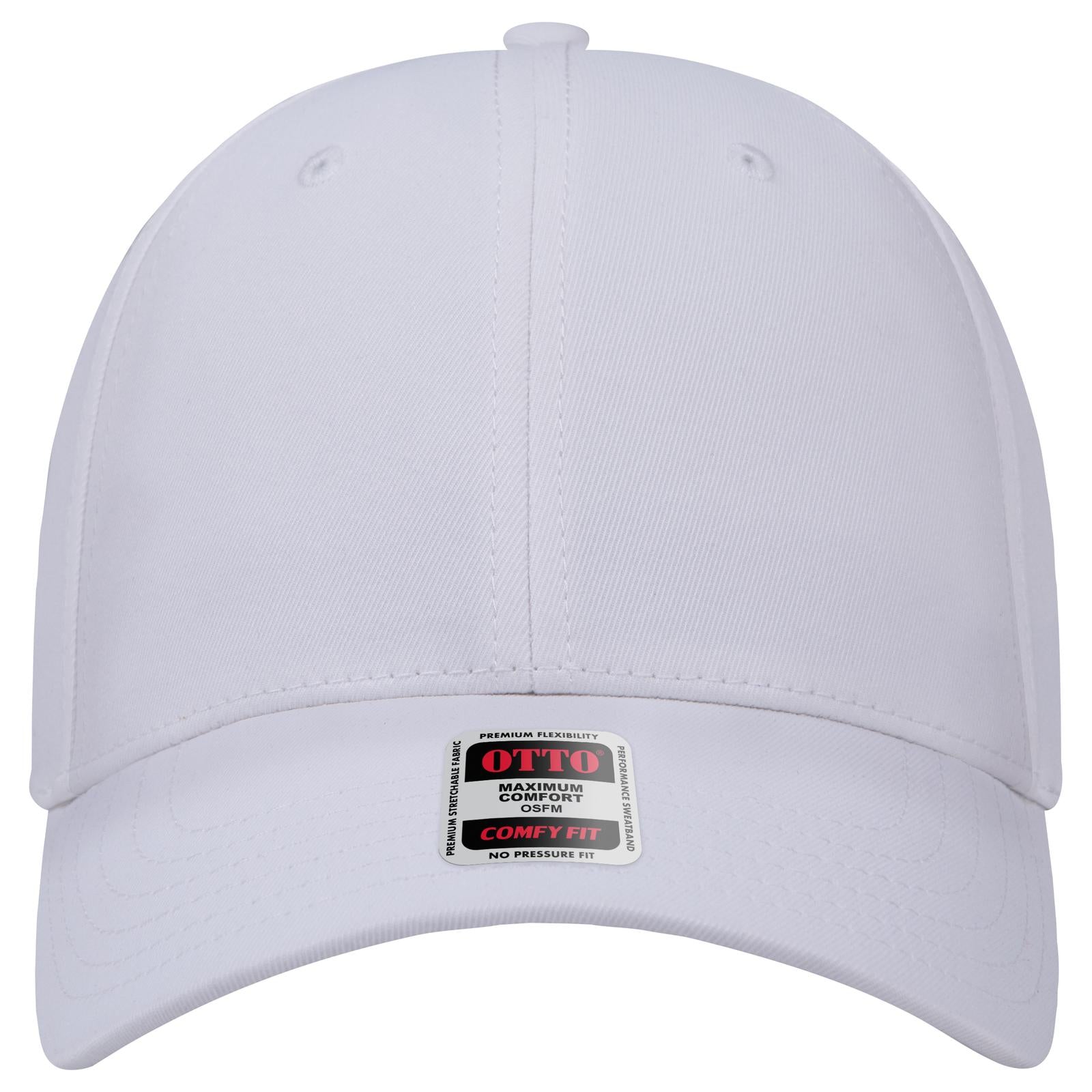 Right View of 016 - White OTTO CAP "OTTO COMFY FIT" 6 Panel Low Profile Baseball Cap