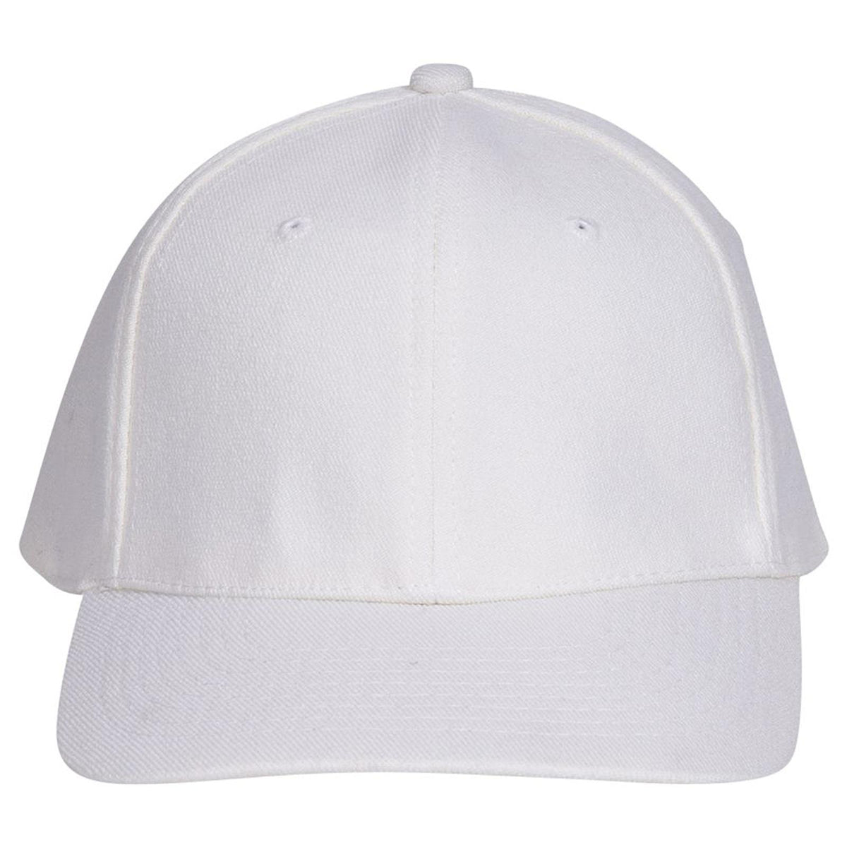 Front View of 016 - White OTTO CAP "OTTO FLEX" Fitted 6 Panel Low Profile Baseball Cap