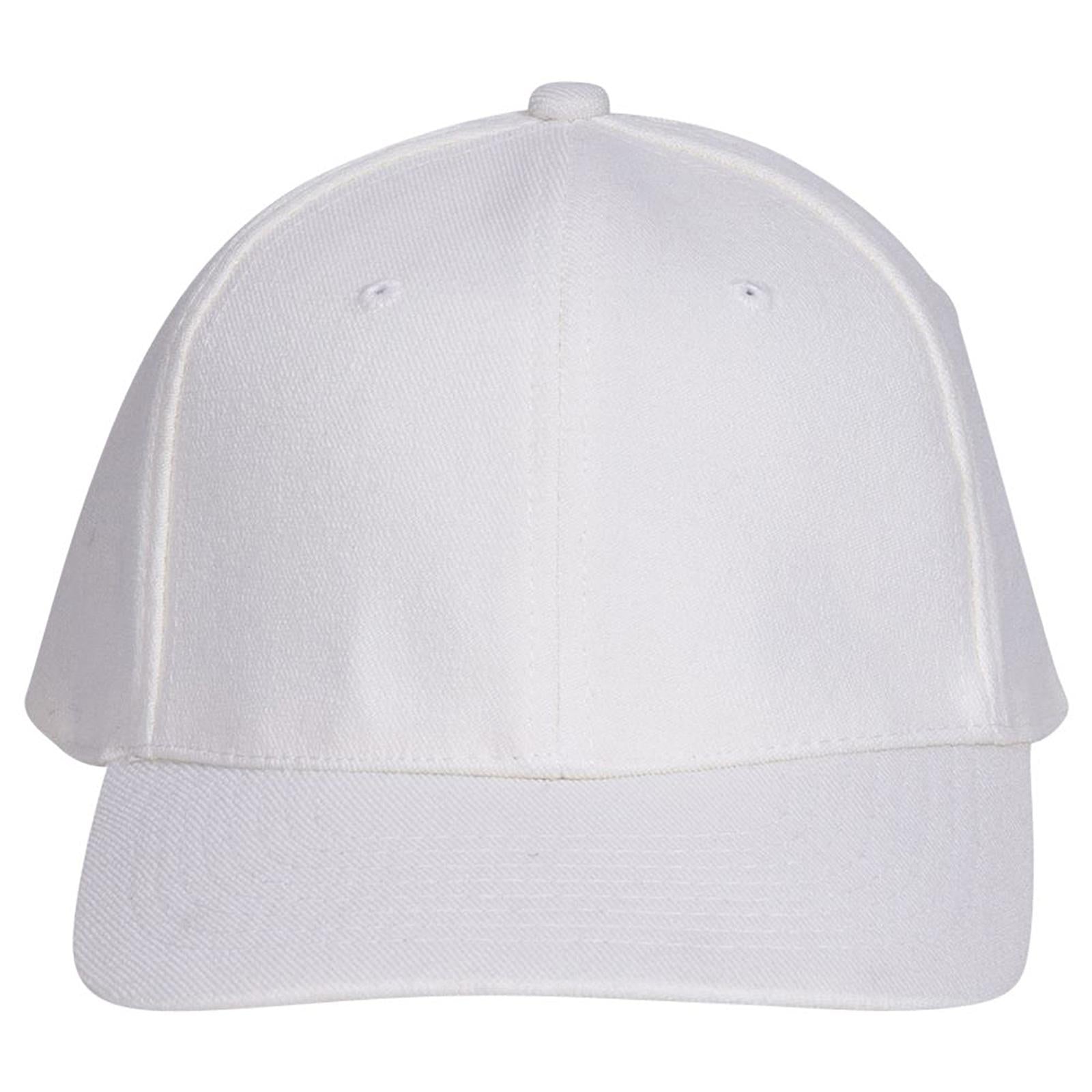 Front View of 016 - White OTTO CAP "OTTO FLEX" Fitted 6 Panel Low Profile Baseball Cap