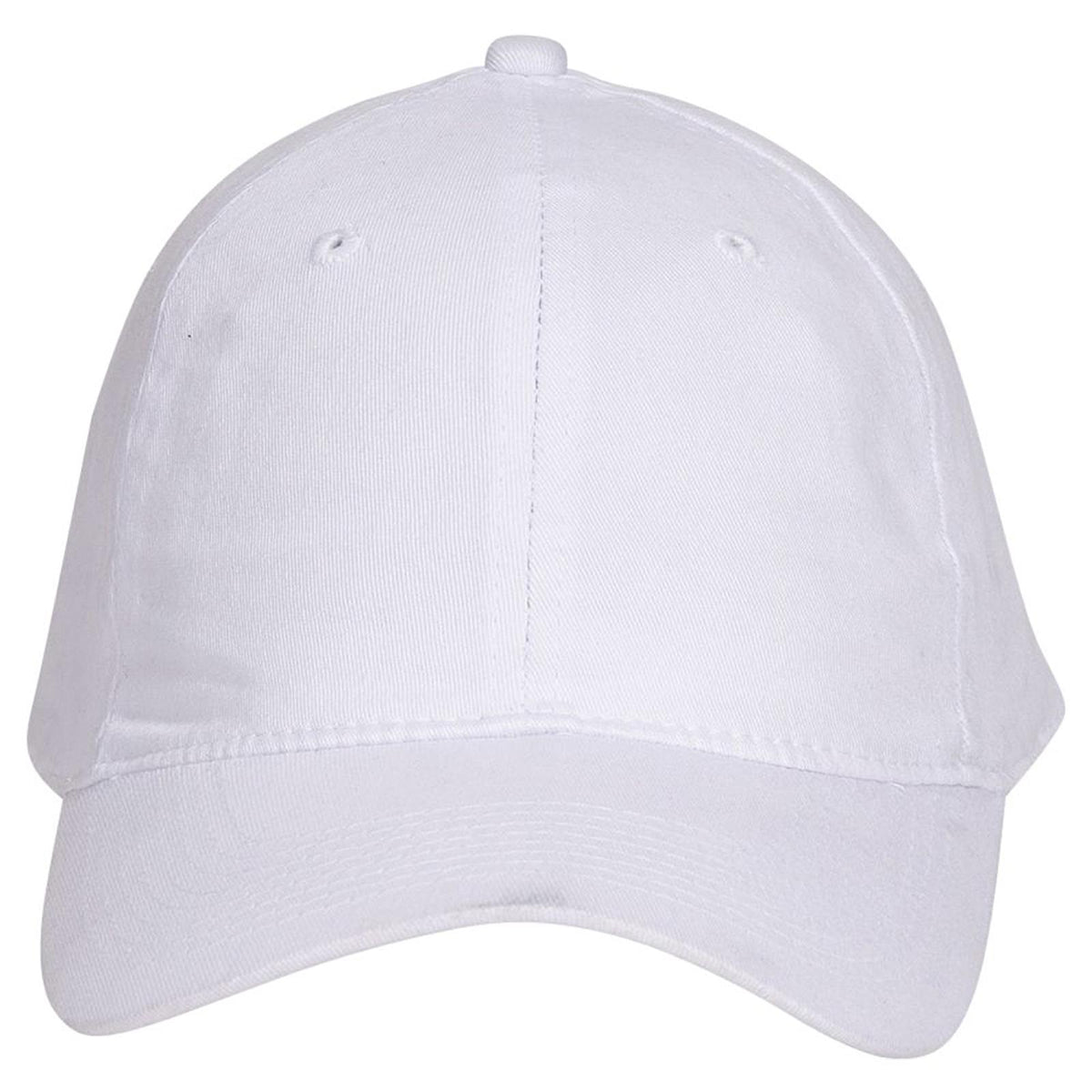 Front View of 016 - White OTTO CAP "OTTO FLEX" Fitted 6 Panel Low Profile Dad Hat