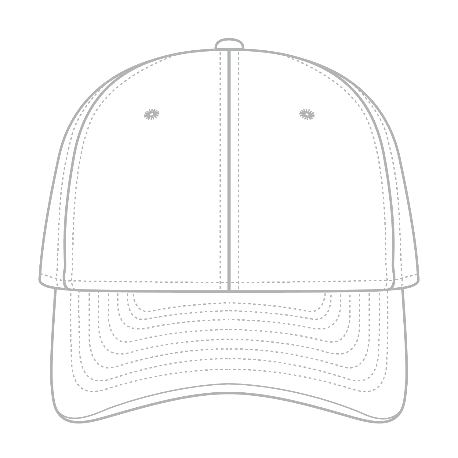 Front View of 016 - White OTTO CAP "OTTO FLEX" Fitted 6 Panel Low Profile Dad Hat