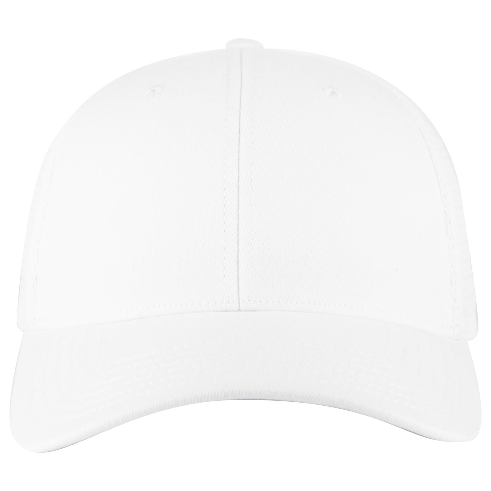 Right View of 016 - White OTTO CAP "OTTO FLEX" Fitted 6 Panel Low Profile Mesh Back Trucker Hat