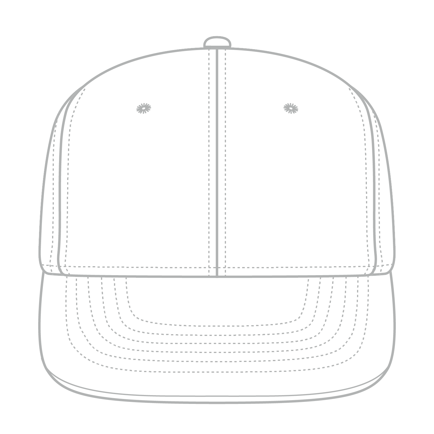 Front View of 016 - White OTTO CAP "OTTO FLEX" Fitted 6 Panel Mid Profile Flat Visor Baseball Cap