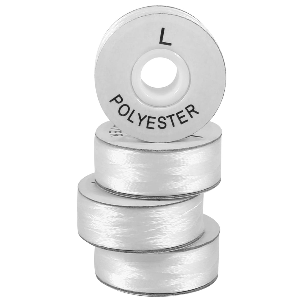 Front View of 016 - White OTTO Embroidery Pre-Wound Bobbin Thread