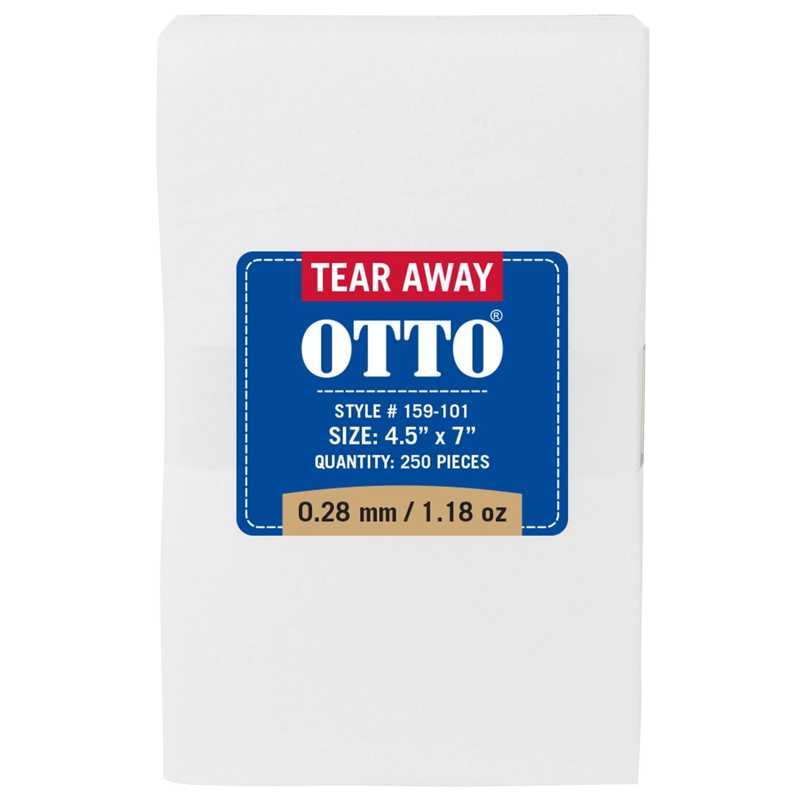 Front View of 016 - White OTTO Embroidery Stabilizer Backing Tear Away Sheets