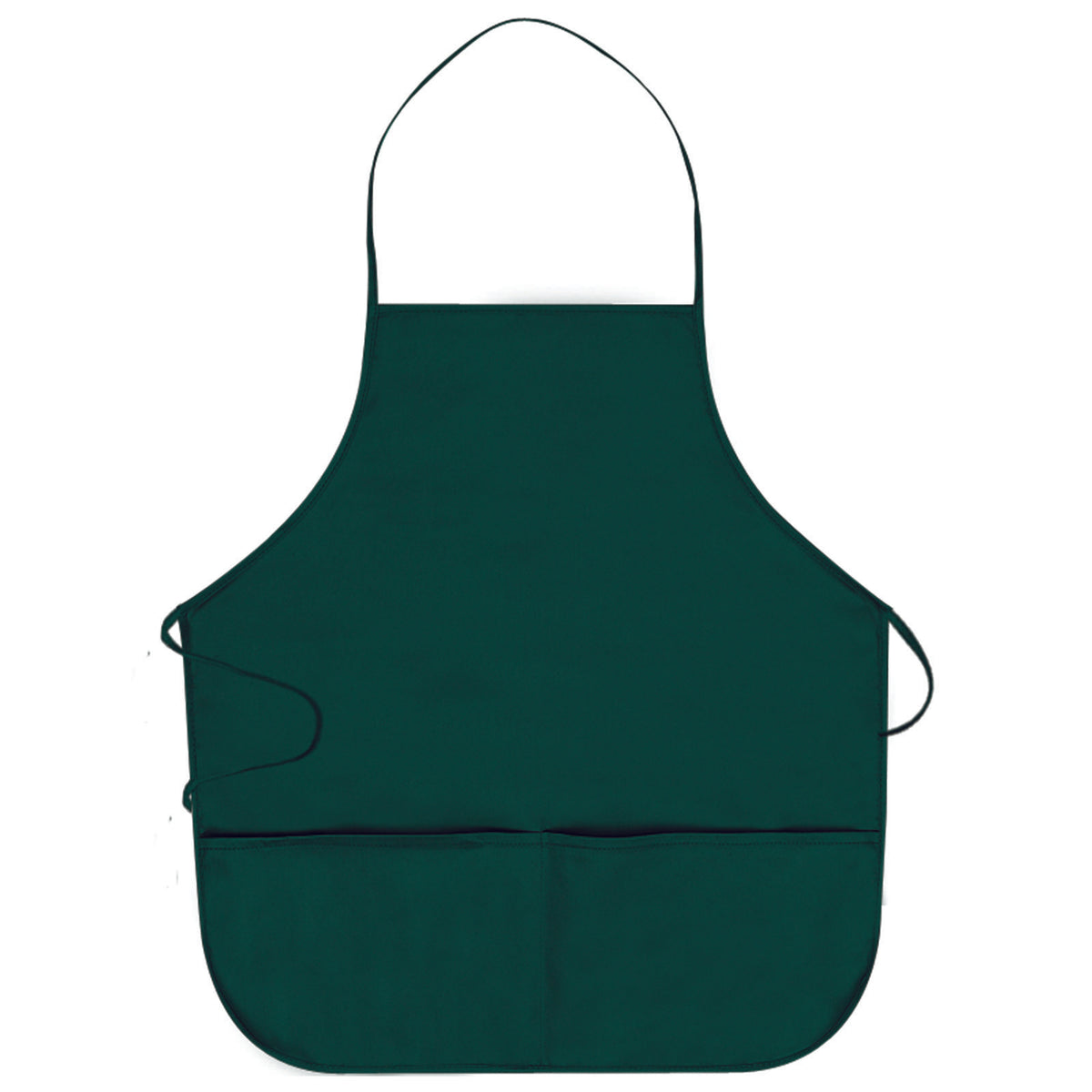 Front View of 017 - Dk. Green OTTO 2 Pocket Medium Bib Apron
