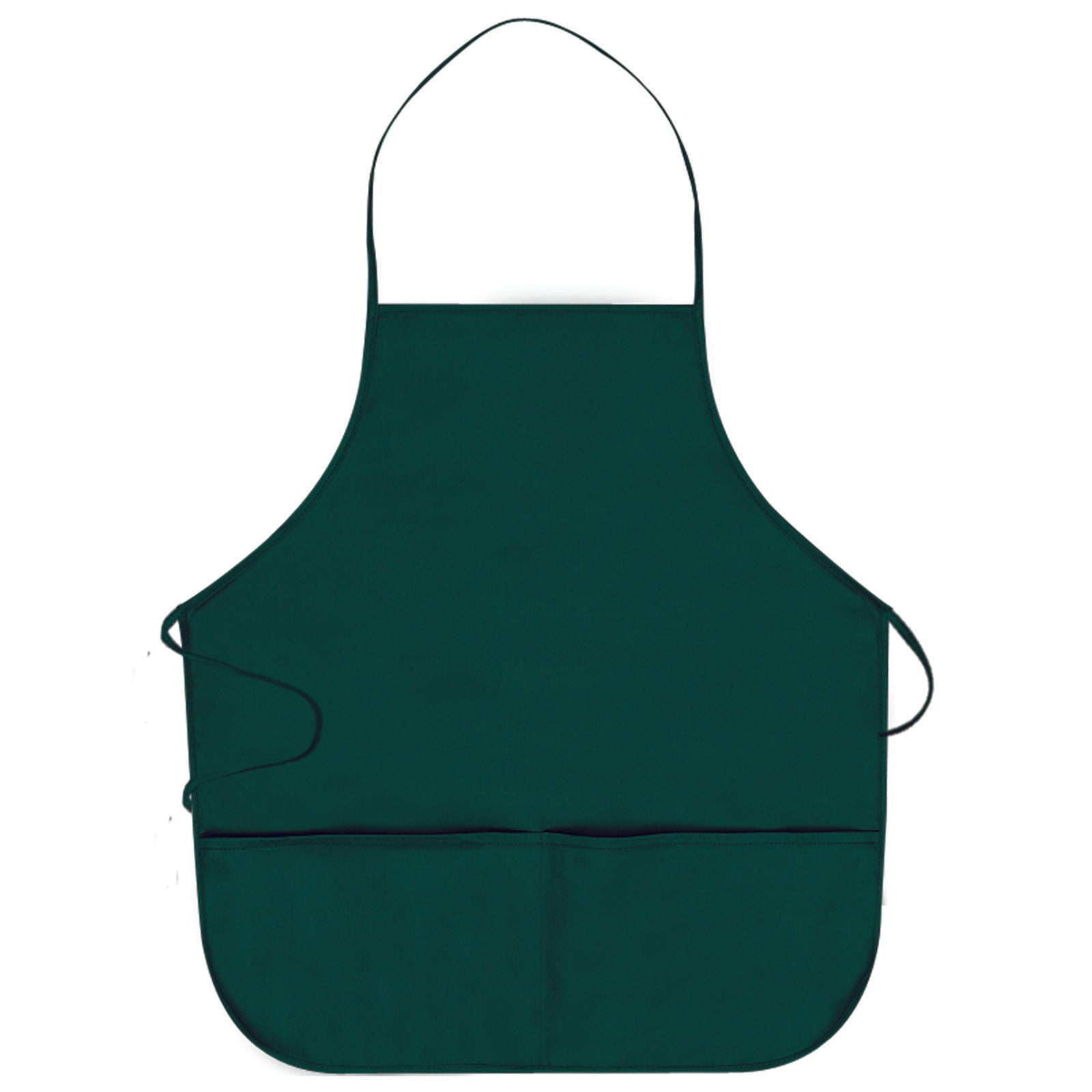 Front View of 017 - Dk. Green OTTO 2 Pocket Medium Bib Apron