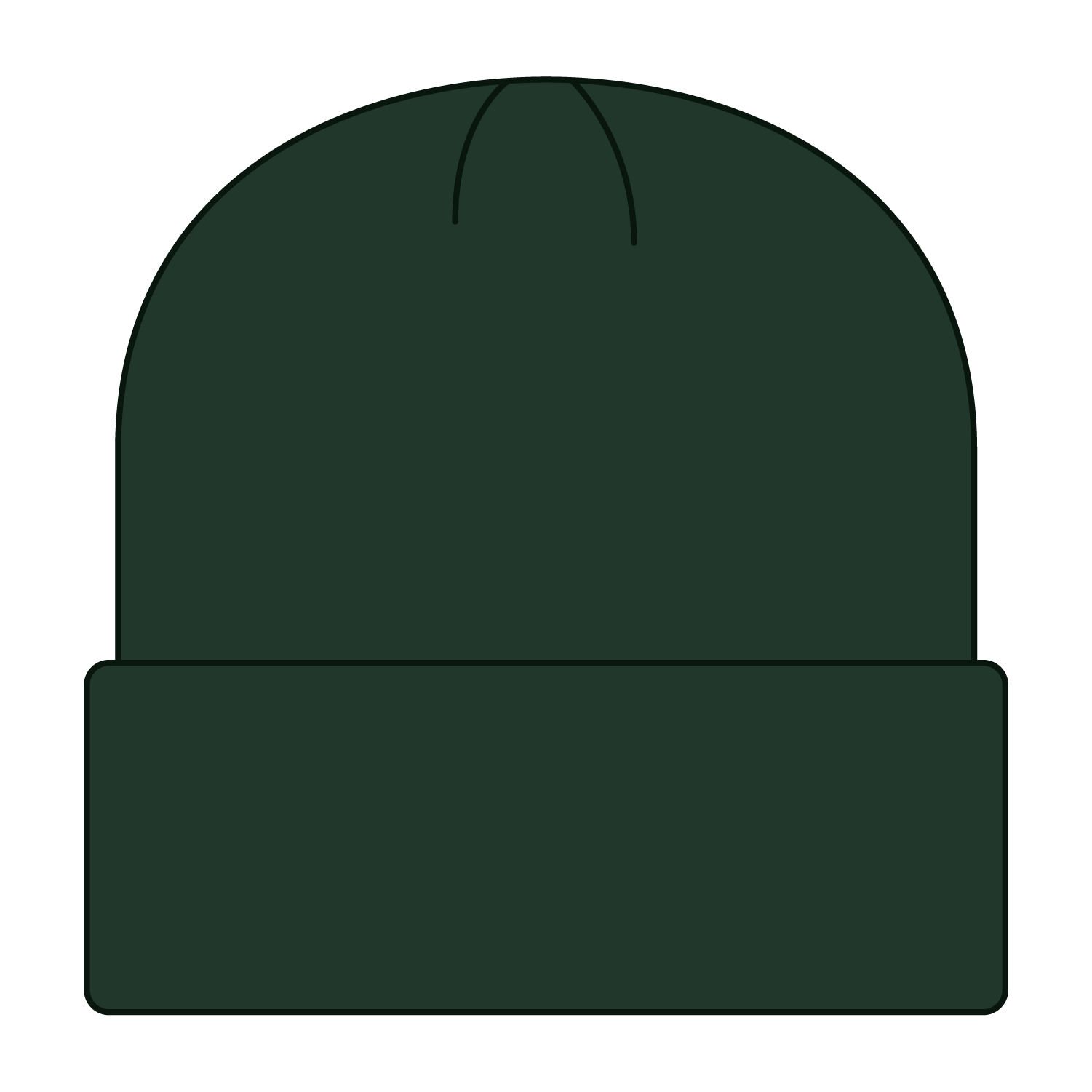 Front View of 017 - Dk. Green OTTO CAP 12" Classic Knit Beanie w/ Cuff