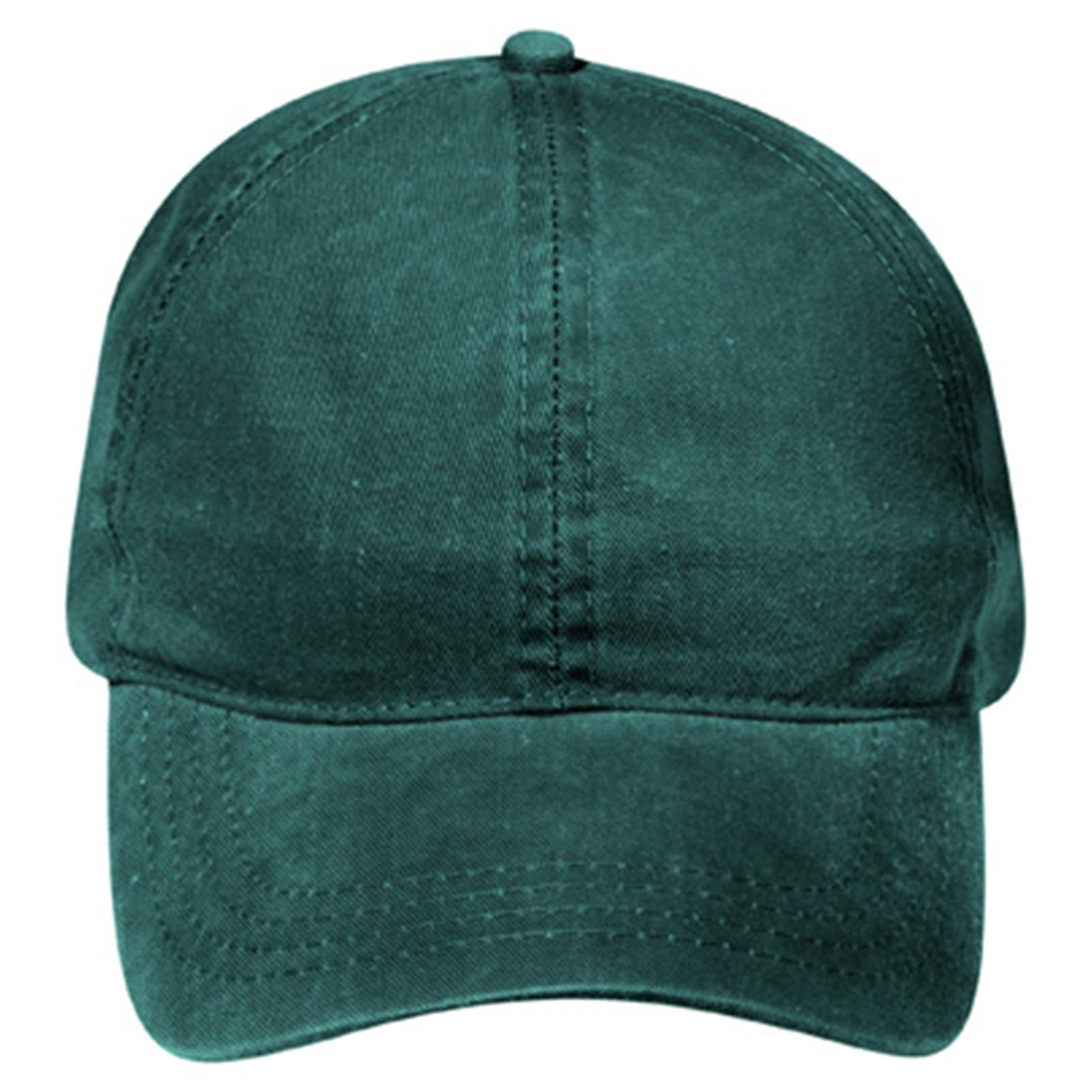 Front View of 017 - Dk. Green OTTO CAP 4 Panel Ponytail Cap