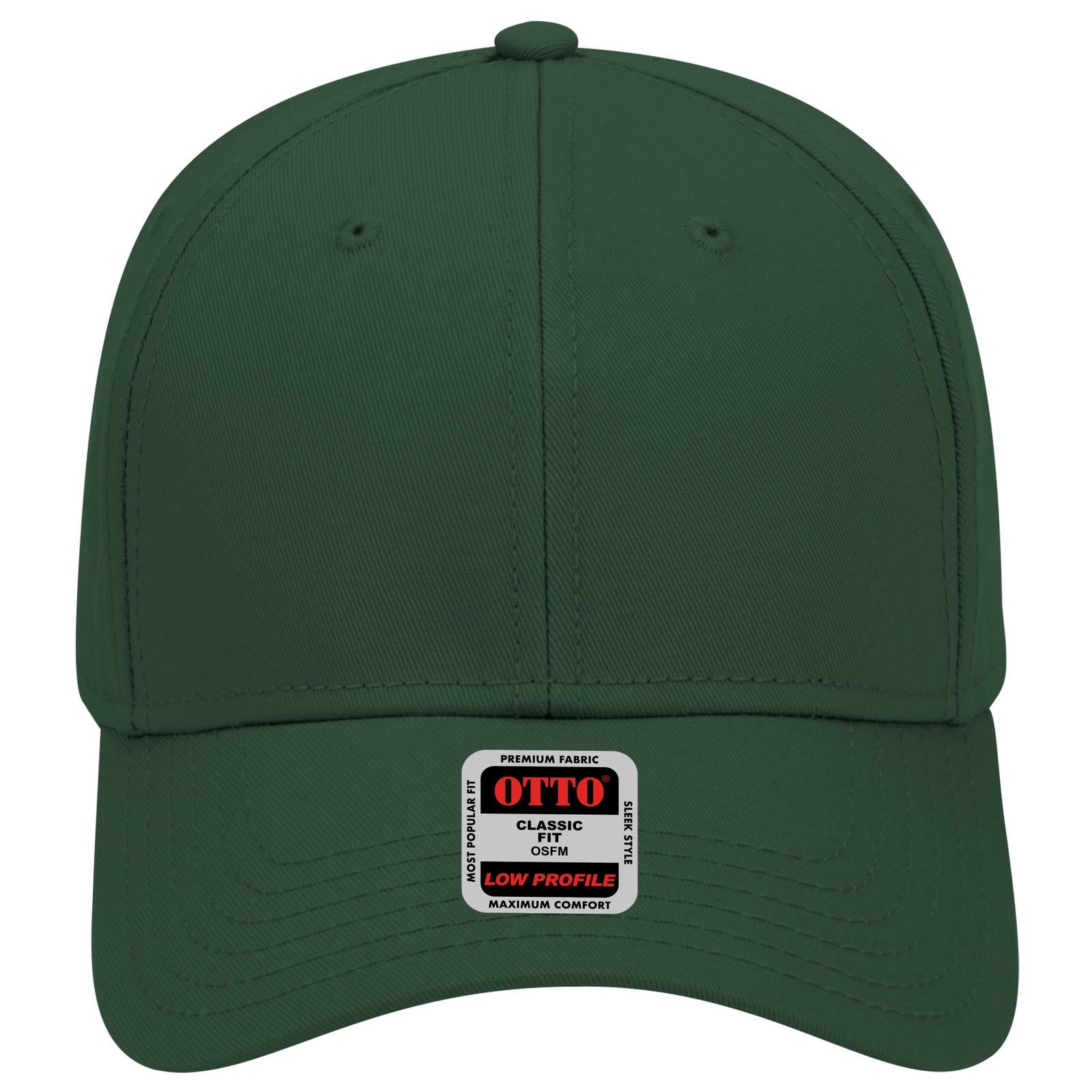 Right View of 017 - Dk. Green OTTO CAP 6 Panel Low Profile Baseball Cap