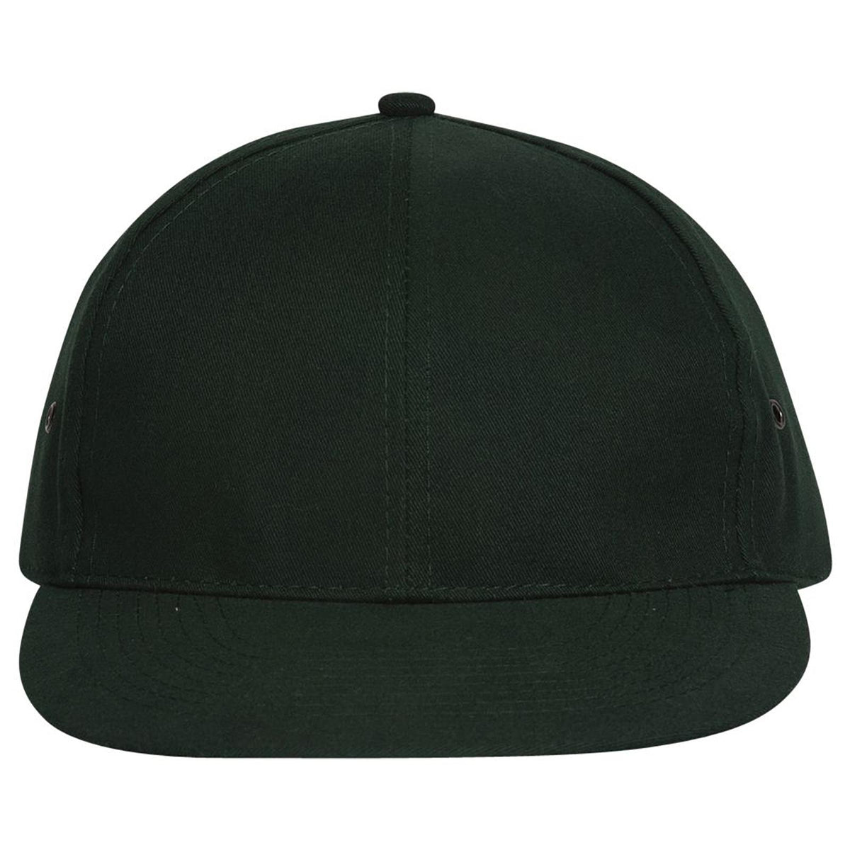 Front View of 017 - Dk. Green OTTO CAP 6 Panel Low Profile Baseball Cap