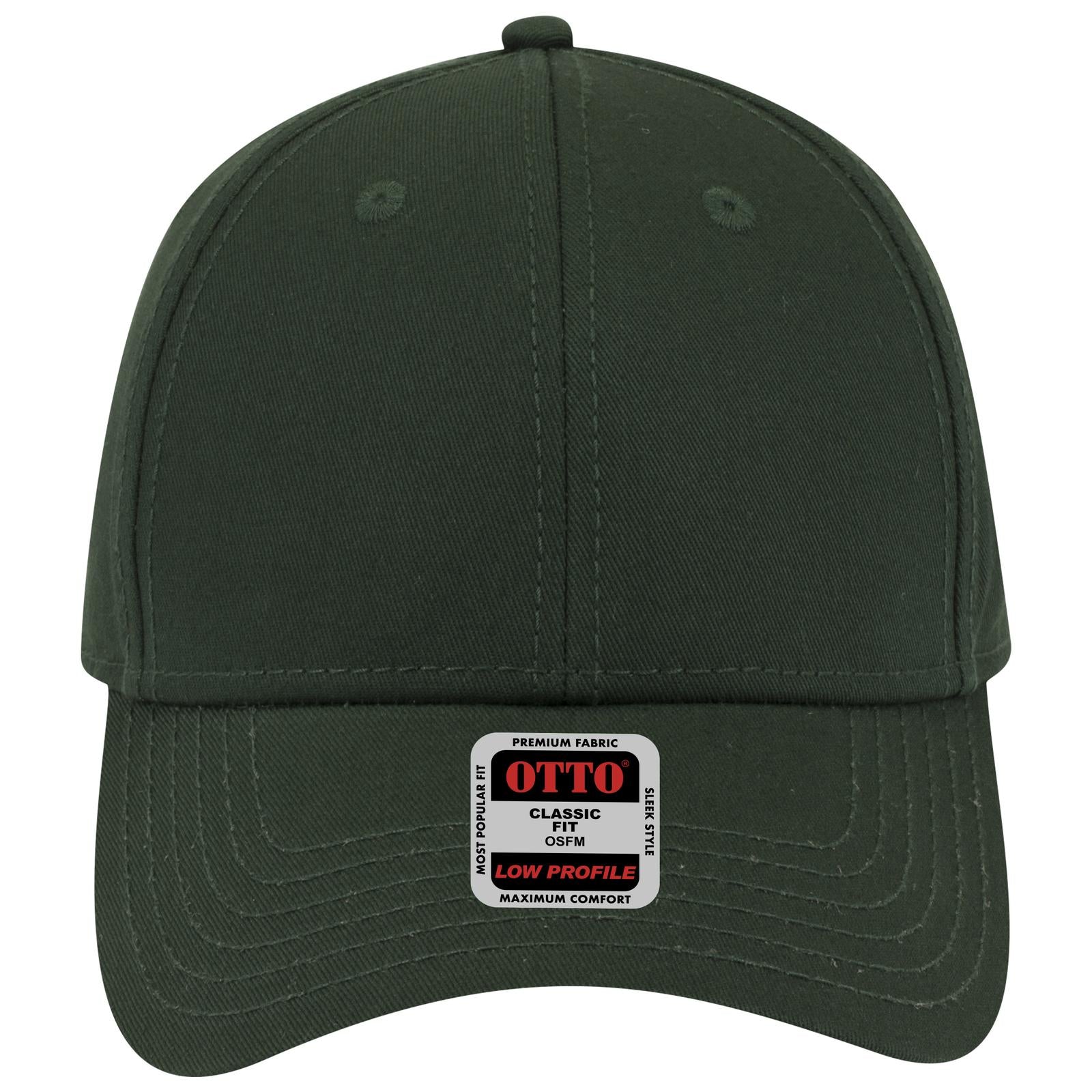 Right View of 017 - Dk. Green OTTO CAP 6 Panel Low Profile Baseball Cap