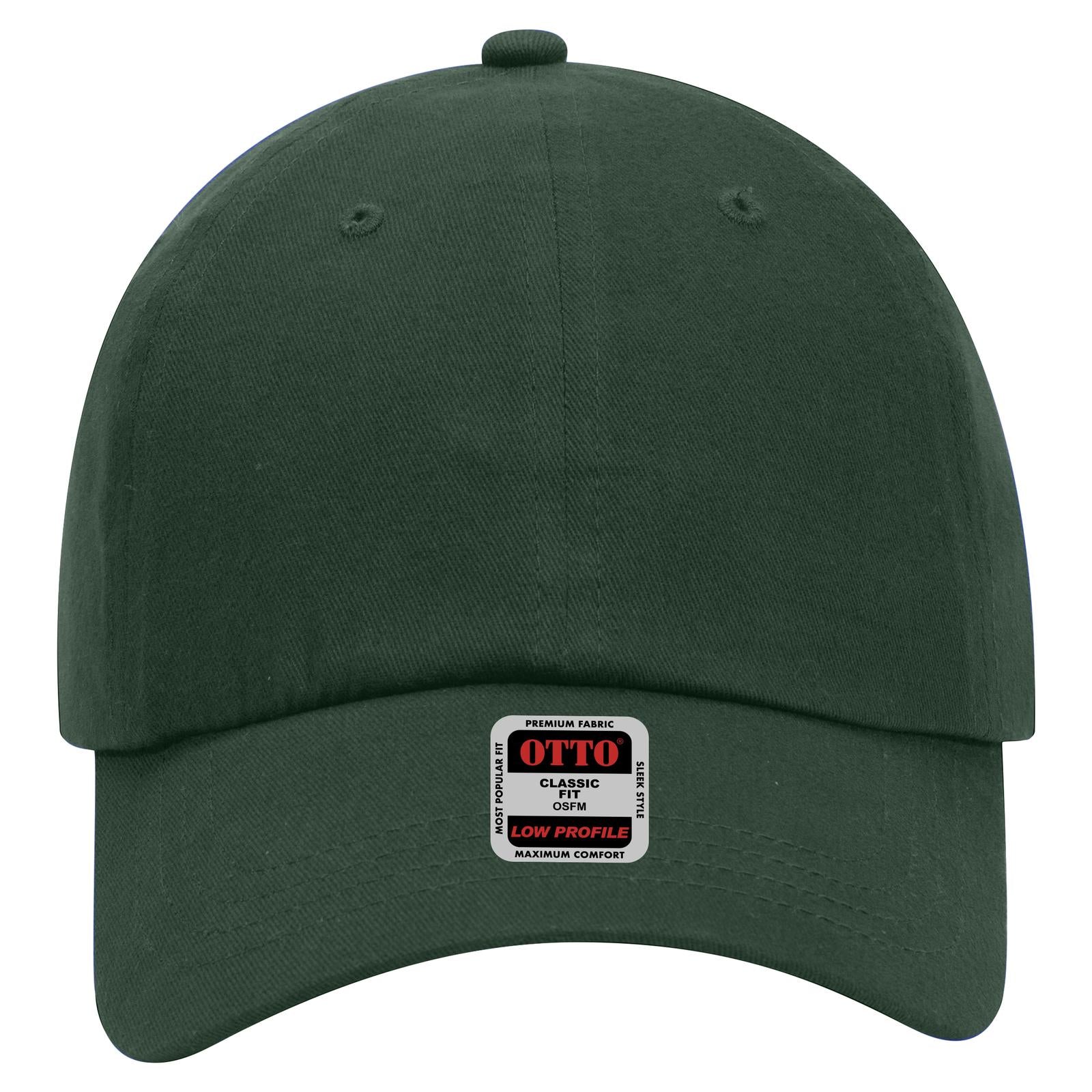 Right View of 017 - Dk. Green OTTO CAP 6 Panel Low Profile Baseball Cap