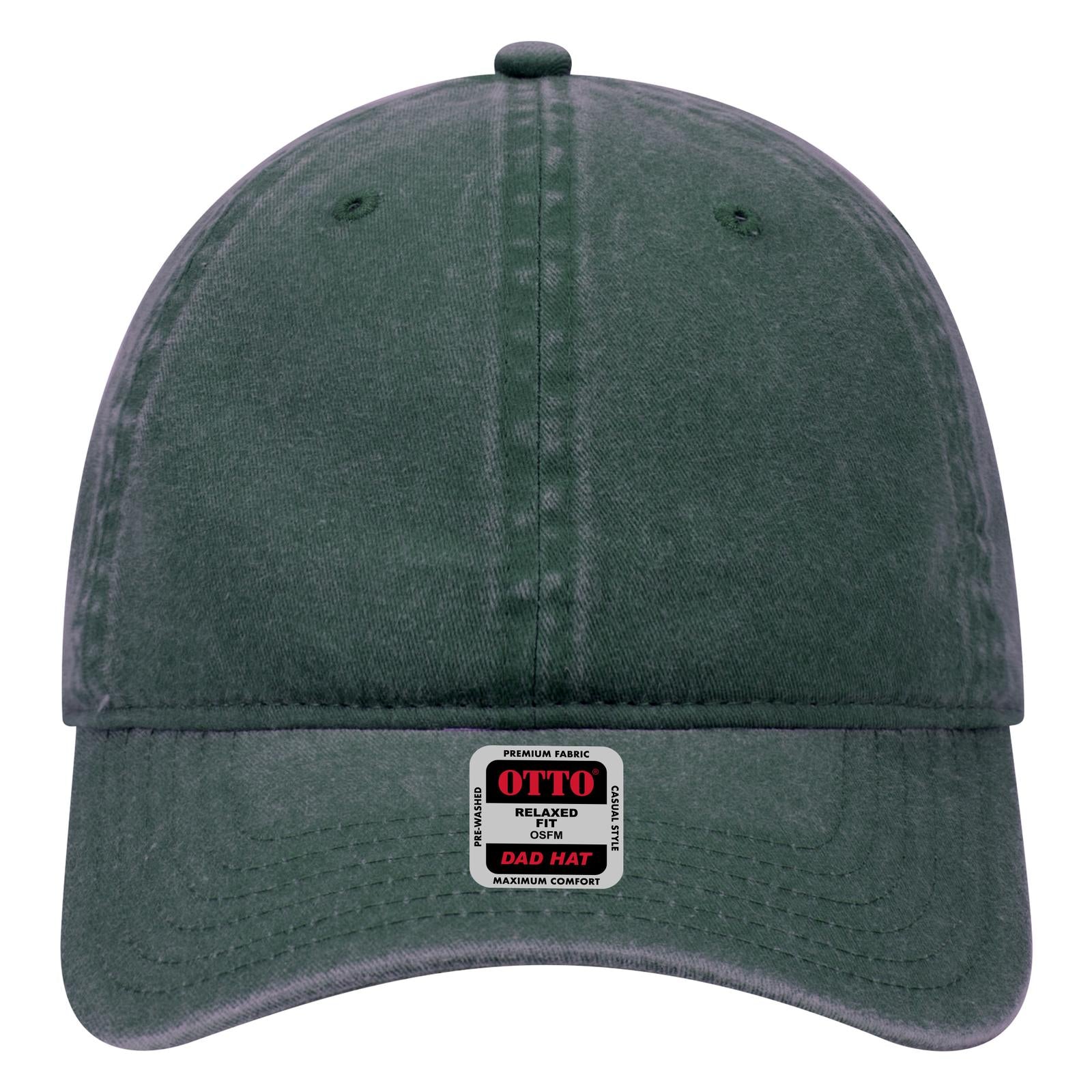 Right View of 017 - Dk. Green OTTO CAP 6 Panel Low Profile Dad Hat
