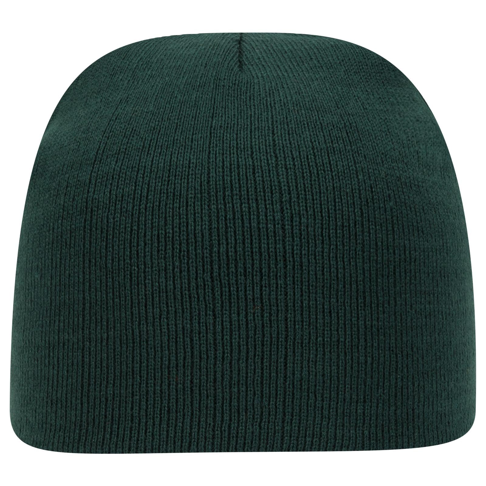 Front View of 017 - Dk. Green OTTO CAP 8" Classic Knit Beanie