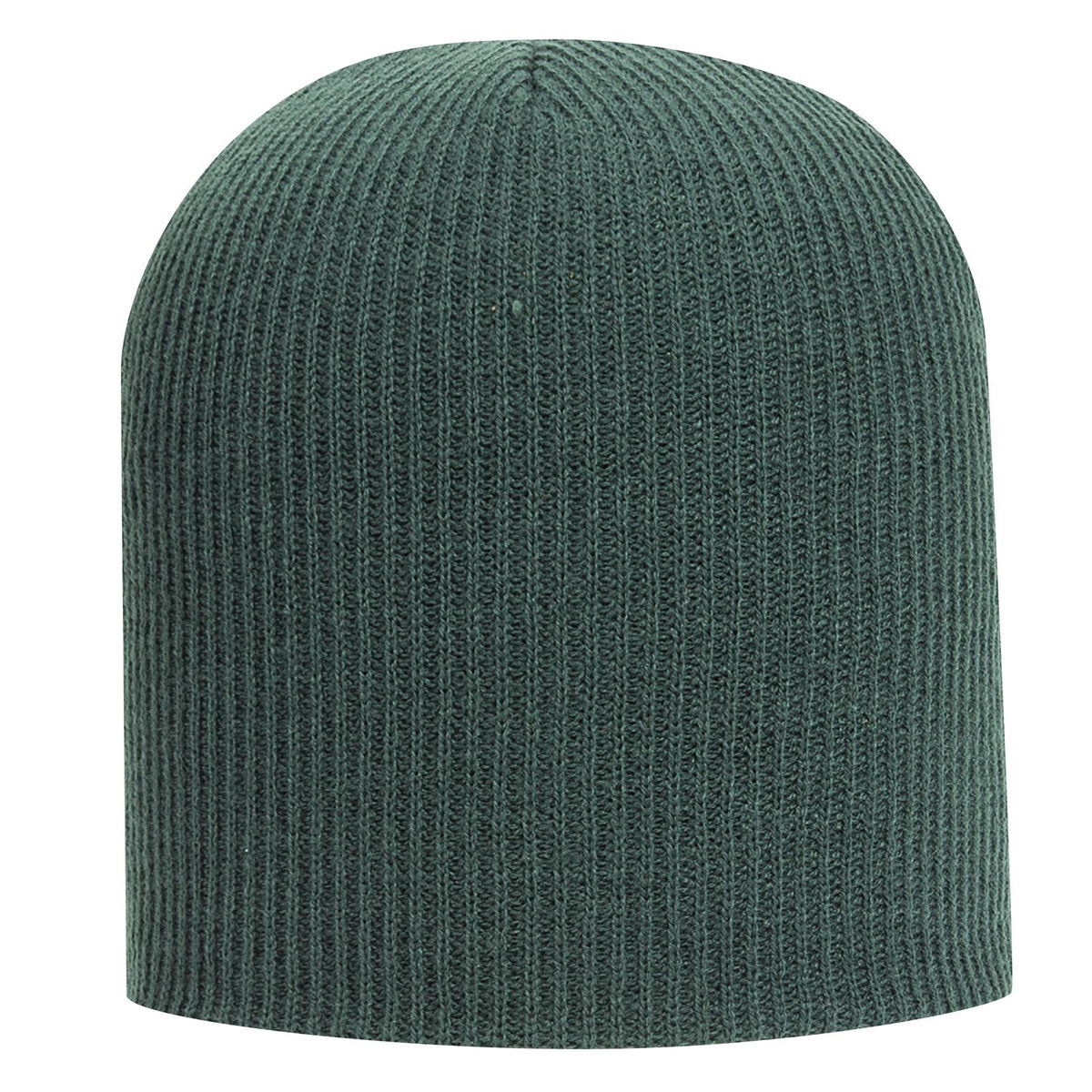 Front View of 017 - Dk. Green OTTO CAP 9 1/2" Premium Rib Knit Beanie