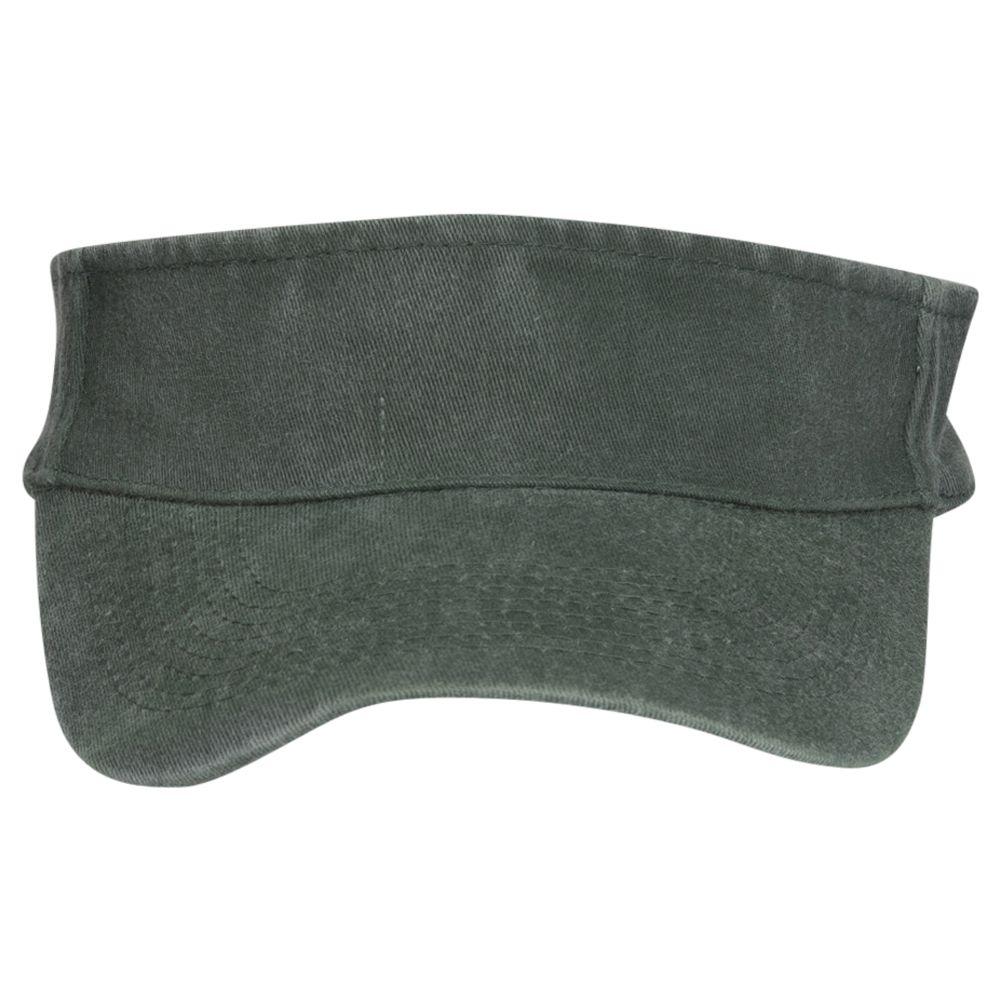 Front View of 017 - Dk. Green OTTO CAP "OTTO FLEX" Fitted Sun Visor