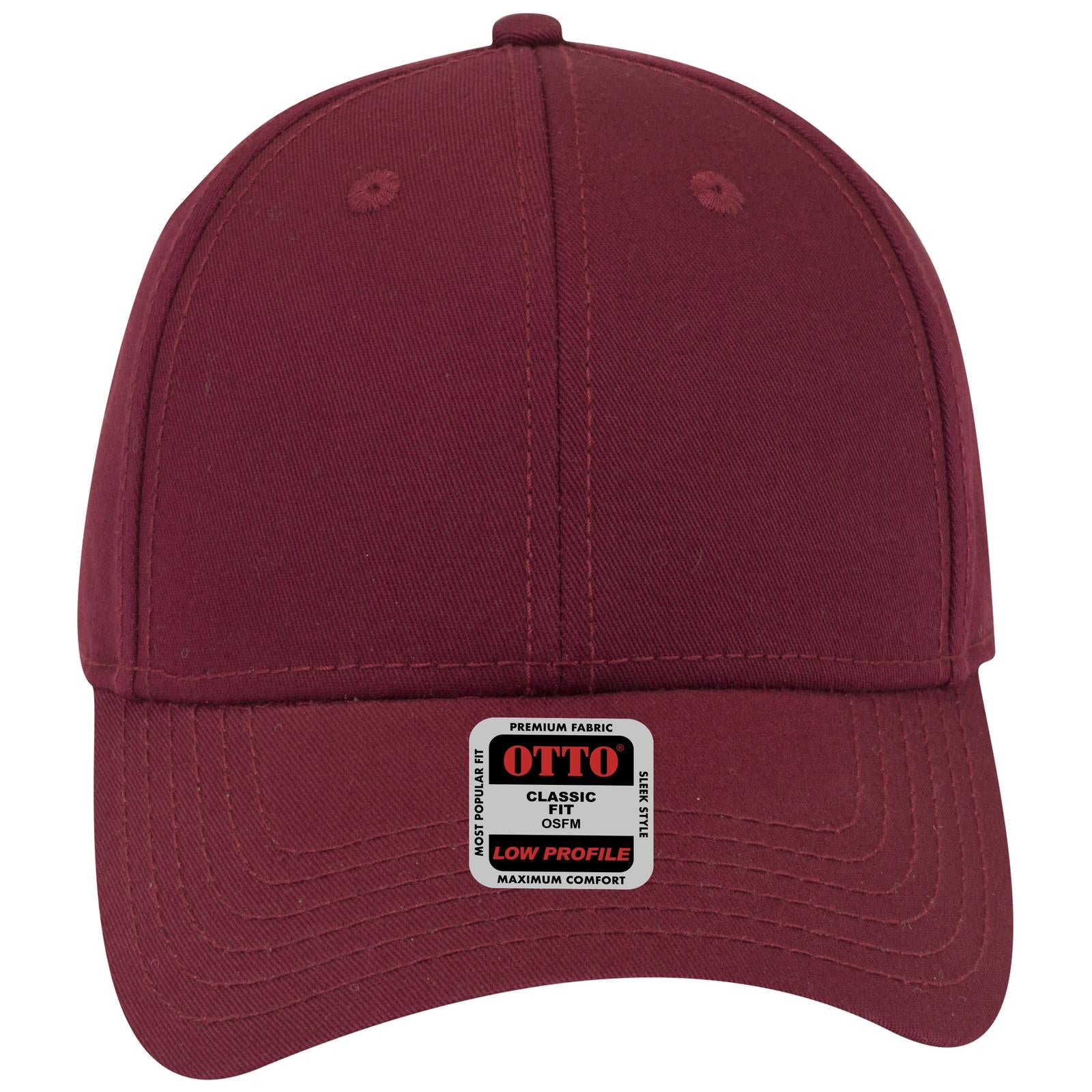 Right View of 019 - Burg. Marn OTTO CAP 6 Panel Low Profile Baseball Cap